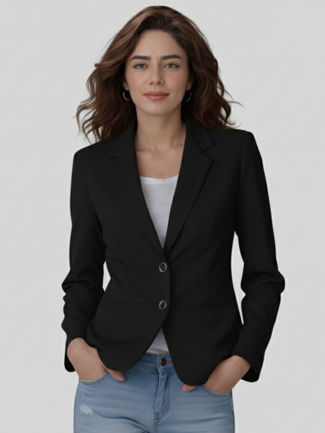Moda Rapido Notched Lapel Single-Breasted Casual Blazer - default view