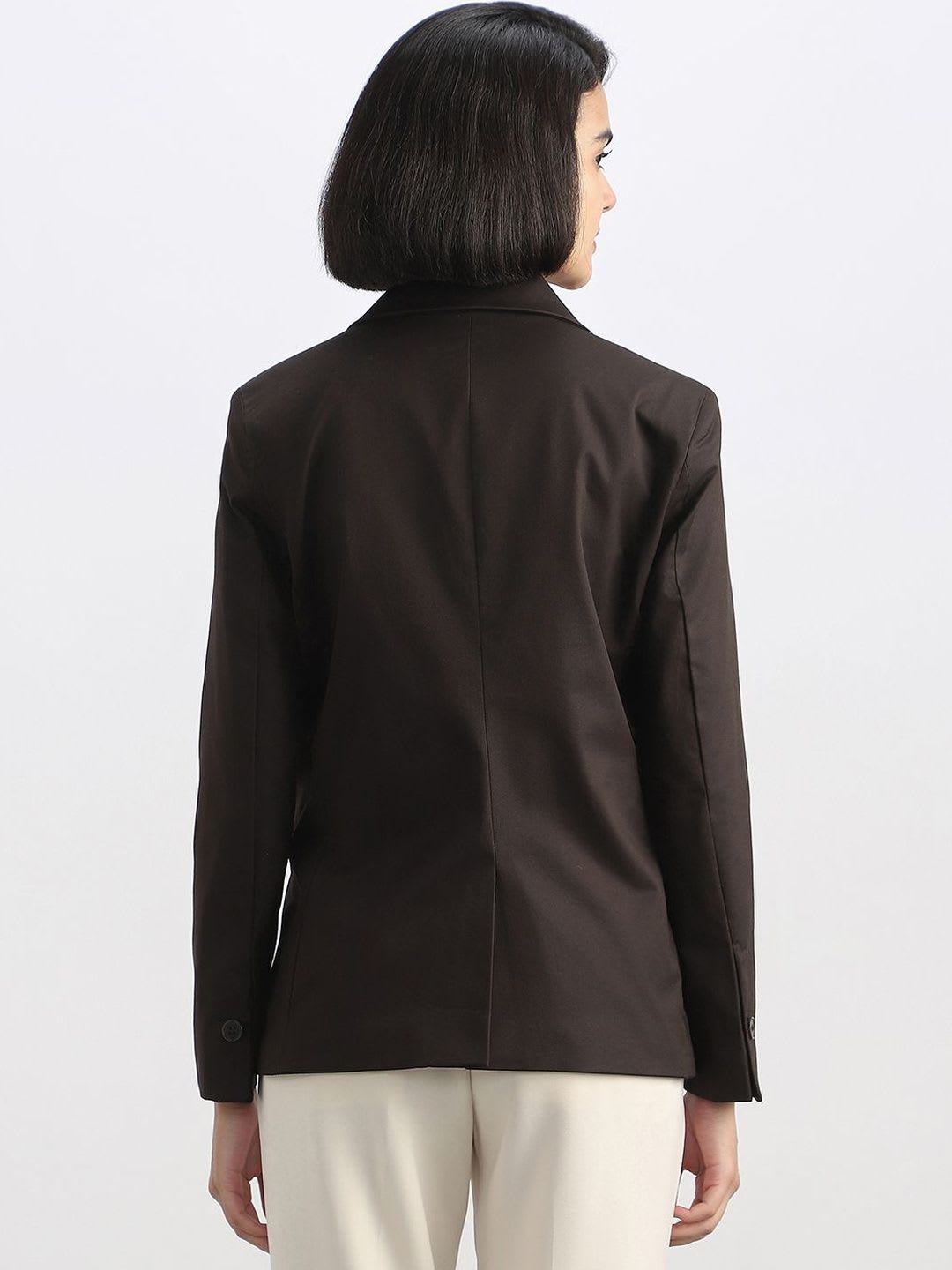 Allen Solly Woman Single -Breasted Blazer - back view
