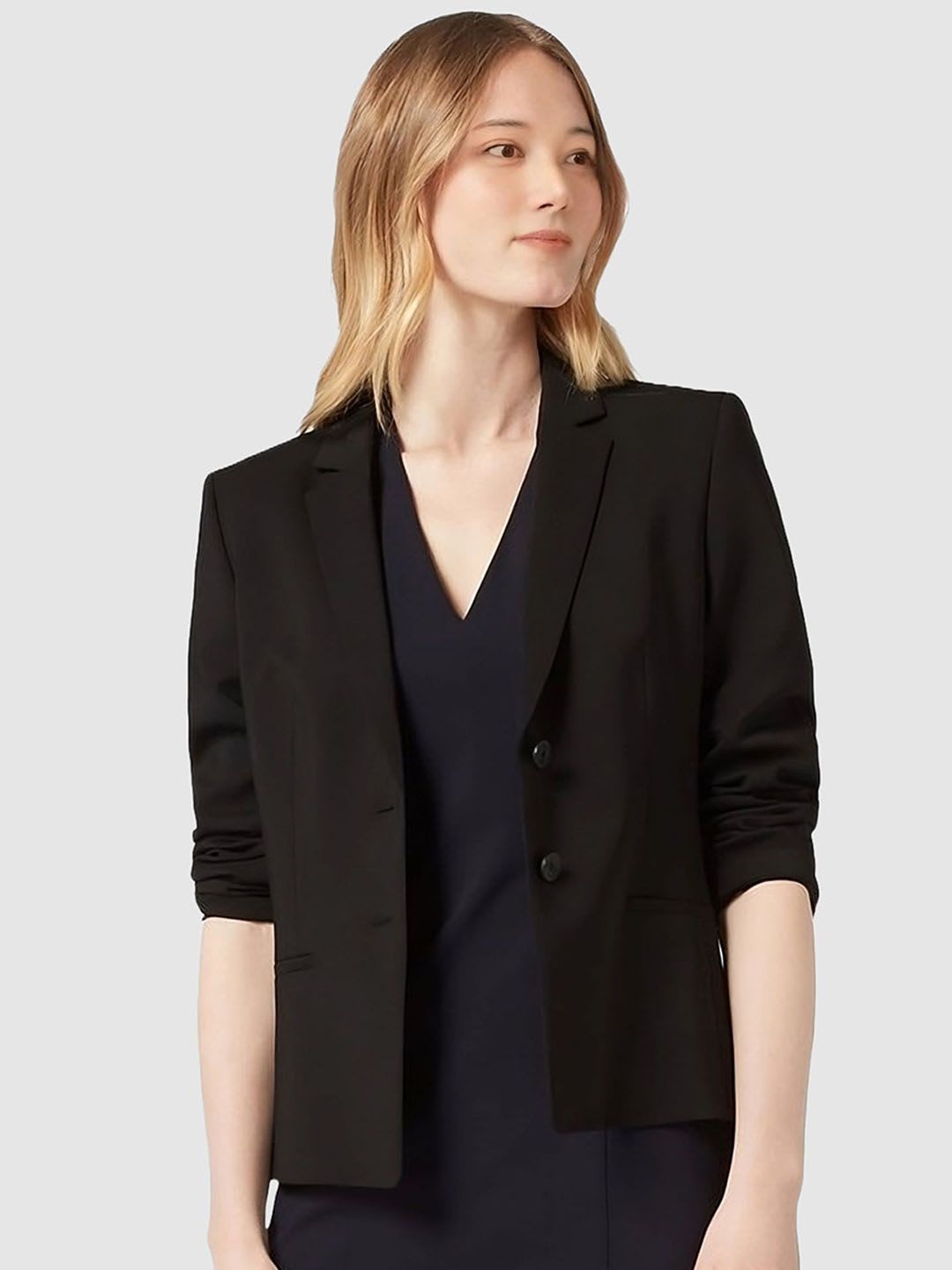 BAESD Notched Lapel Single Breasted Formal Blazer - back view