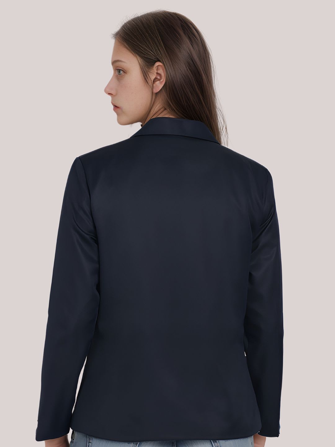 BAESD Notched Lapel Collar Single-Breasted Blazer - right view