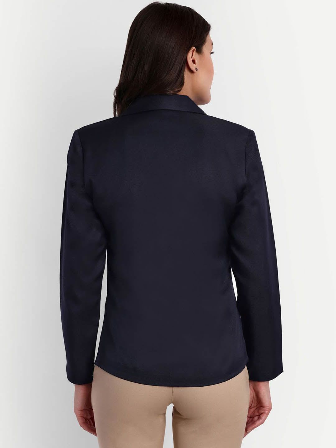 Blue Ronin Notched Lapel Single Breasted Cotton Formal Blazer - right view