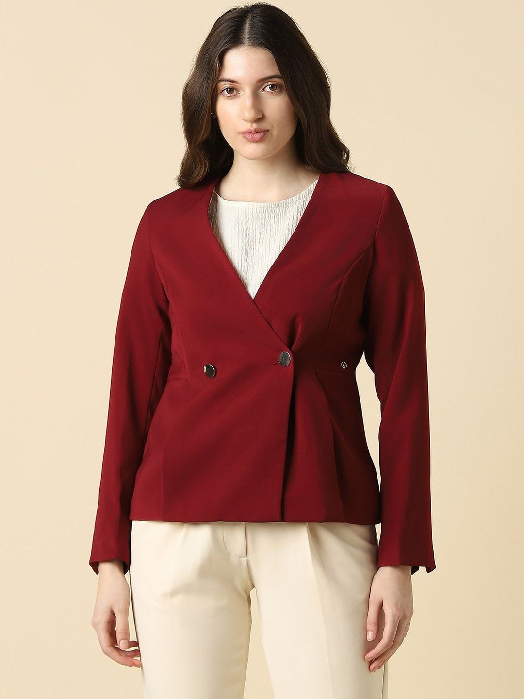 Allen Solly Woman Double-Breasted Blazers - default view