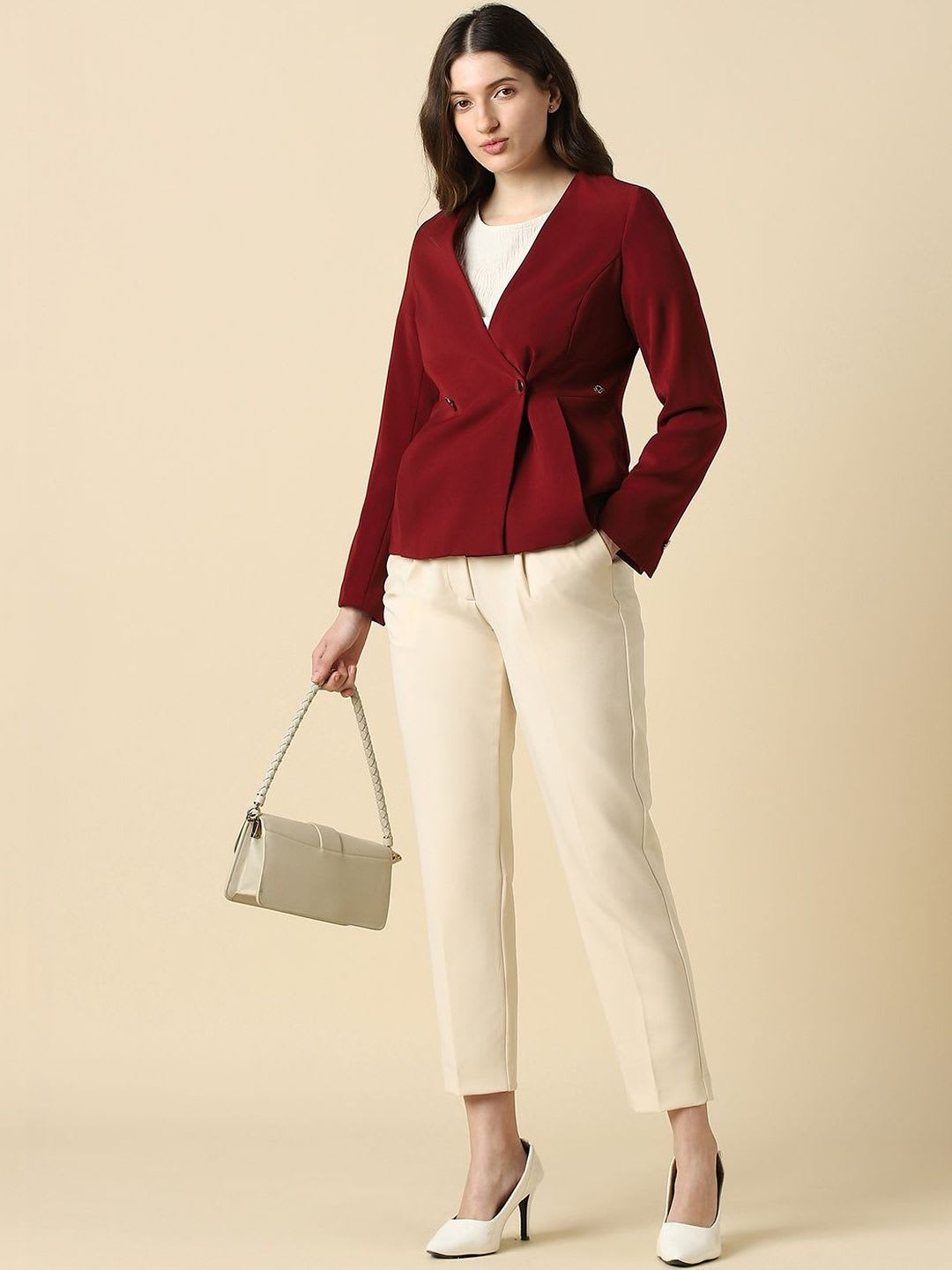 Allen Solly Woman Double-Breasted Blazers - right view