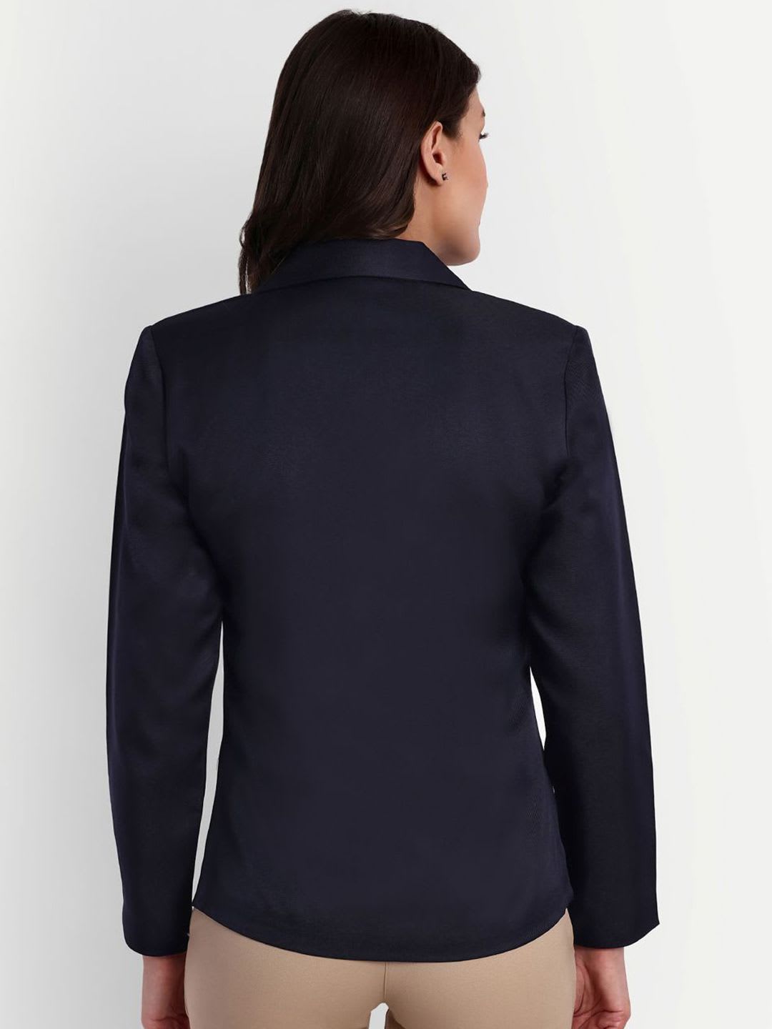 Blue Ronin Notched Lapel Single Breasted Cotton Formal Blazer - right view