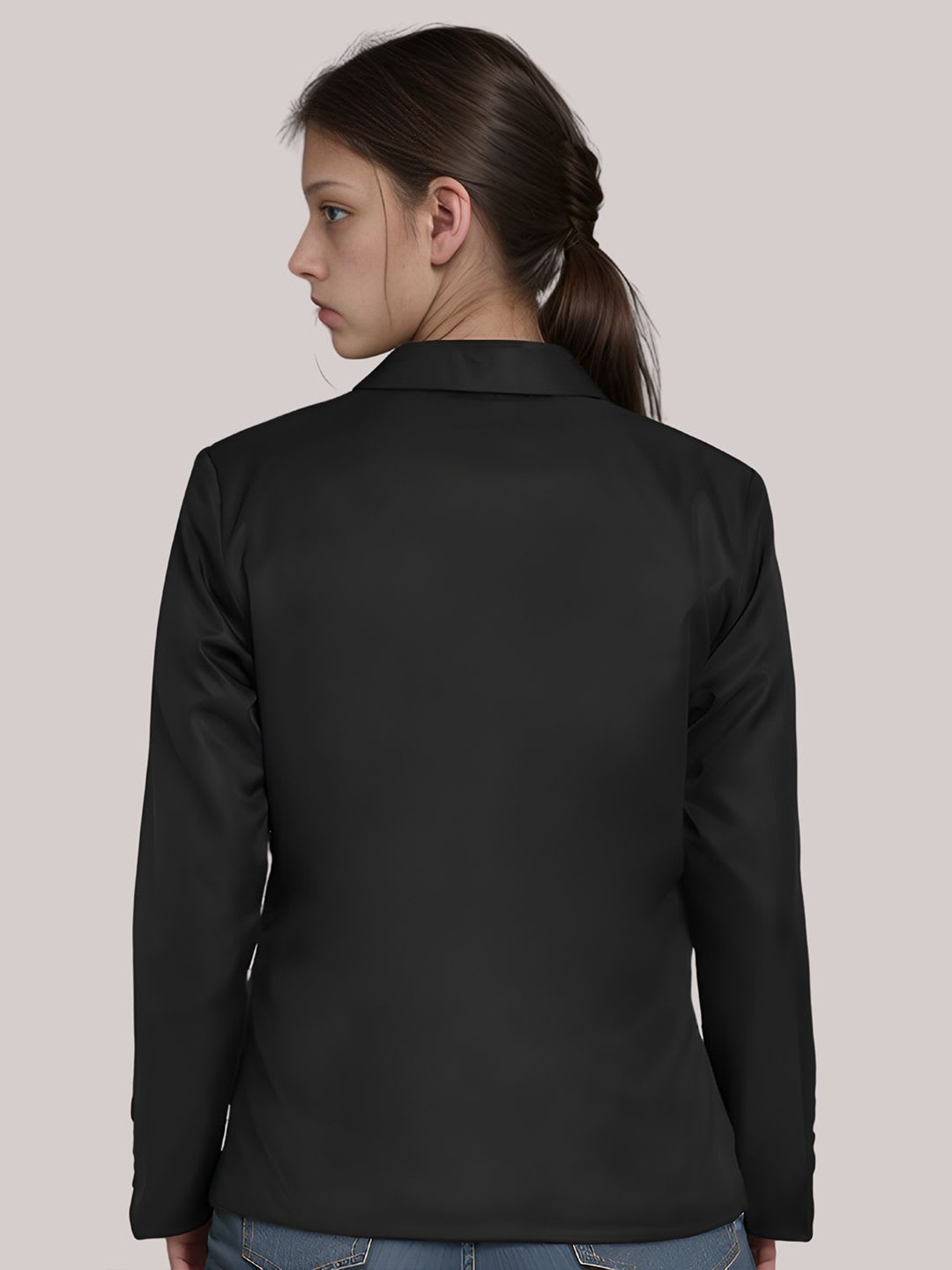 BAESD Women Notched Lapel Collar Single Breasted Formal Blazer - right view