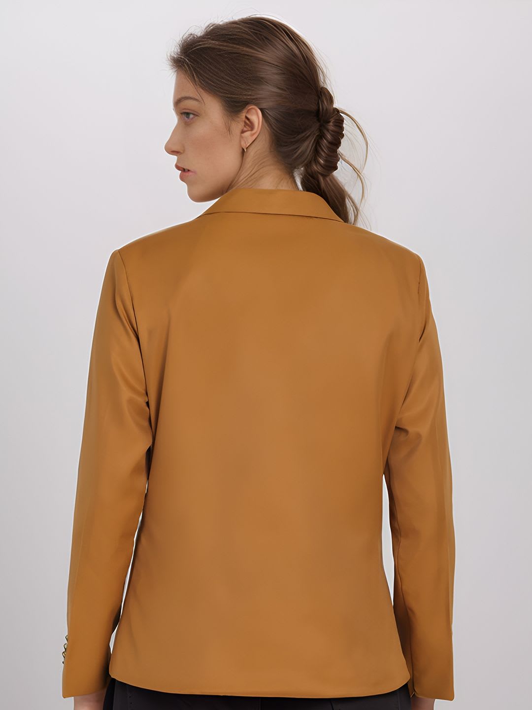 BAESD Notched Lapel Single-Breasted Casual Blazer - right view