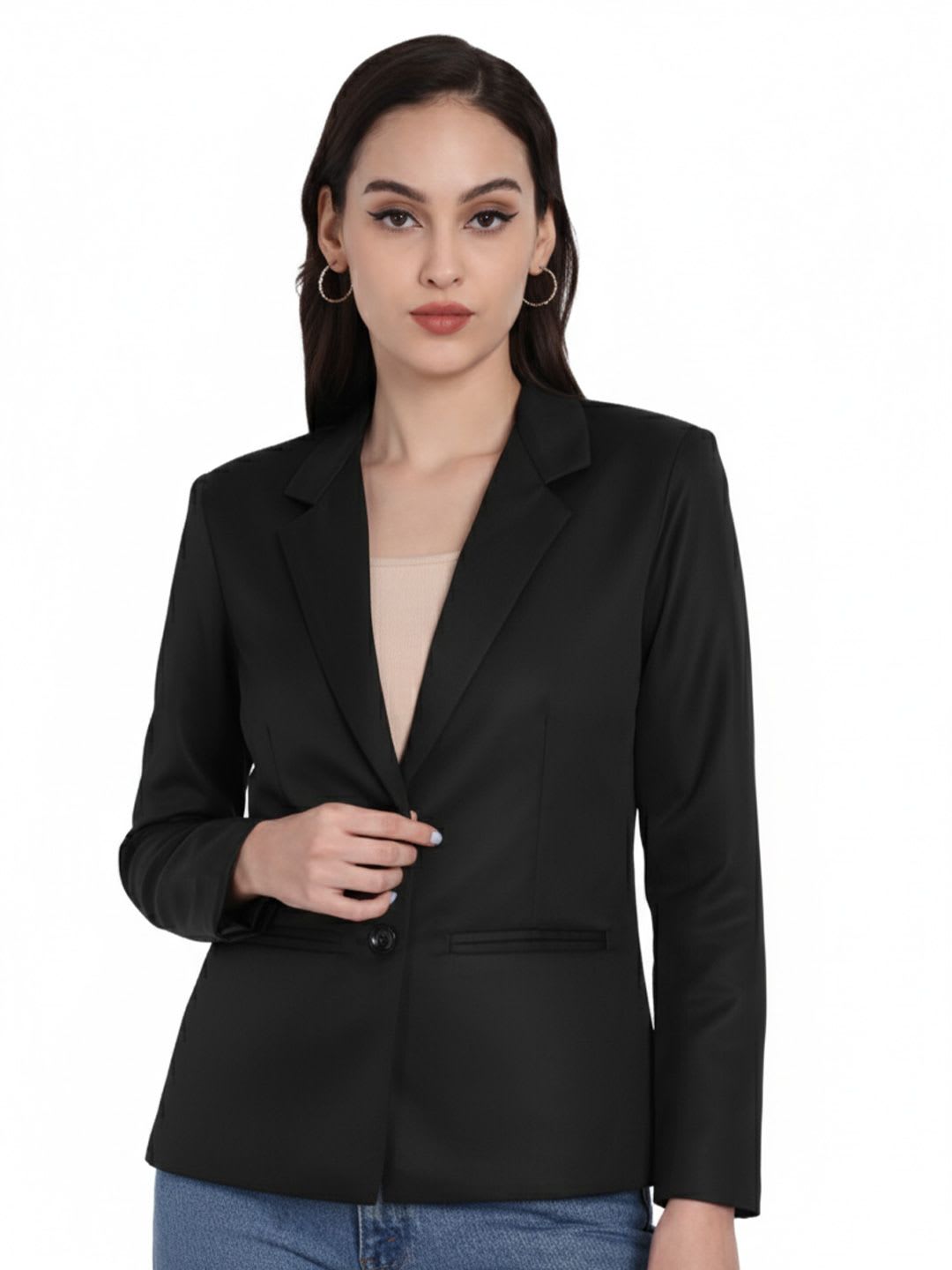 Moda Rapido Notched Lapel Collar Single-Breasted Formal Blazer - default view