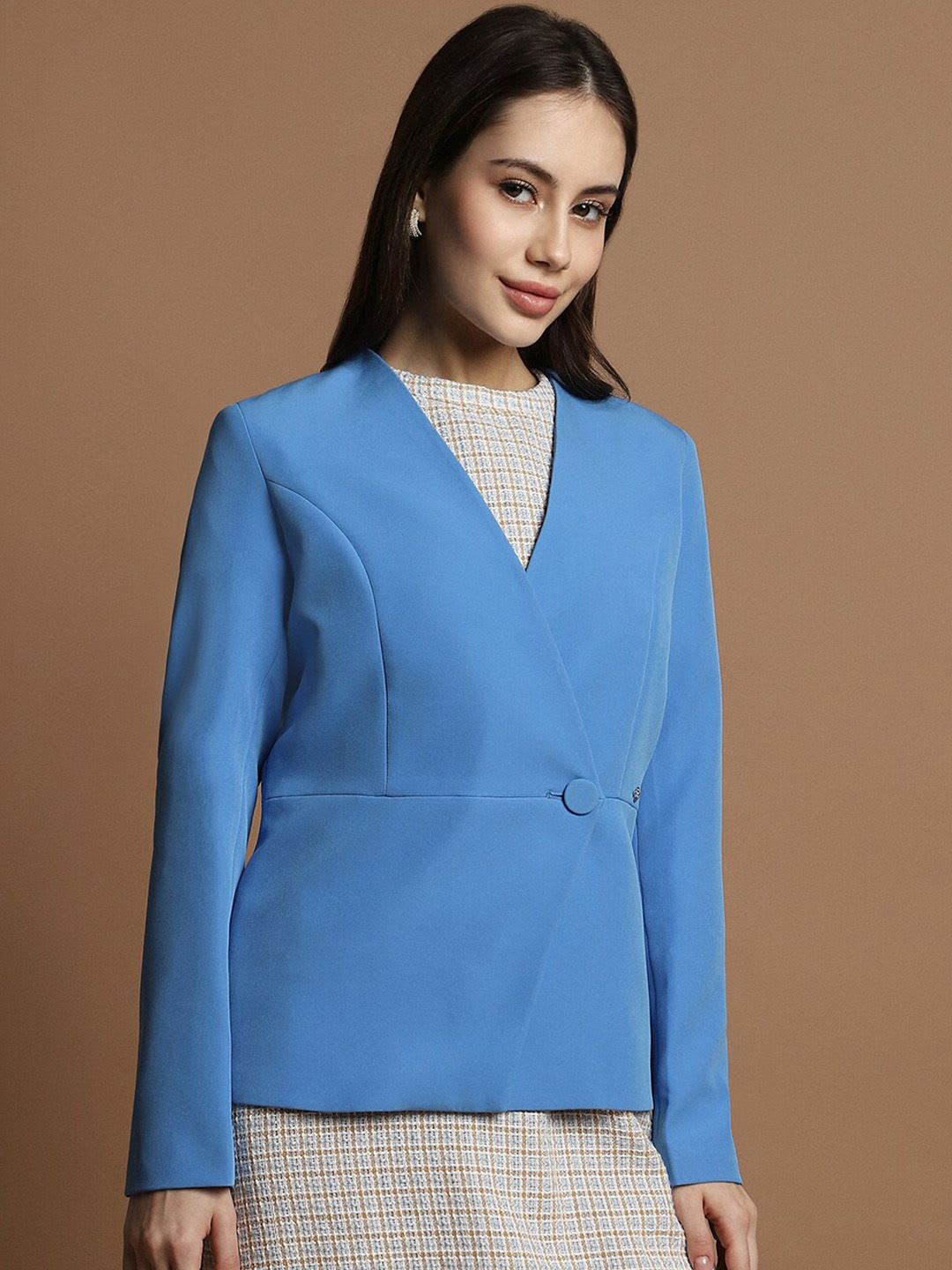 Allen Solly Woman Single-Breasted Formal Blazer - back view