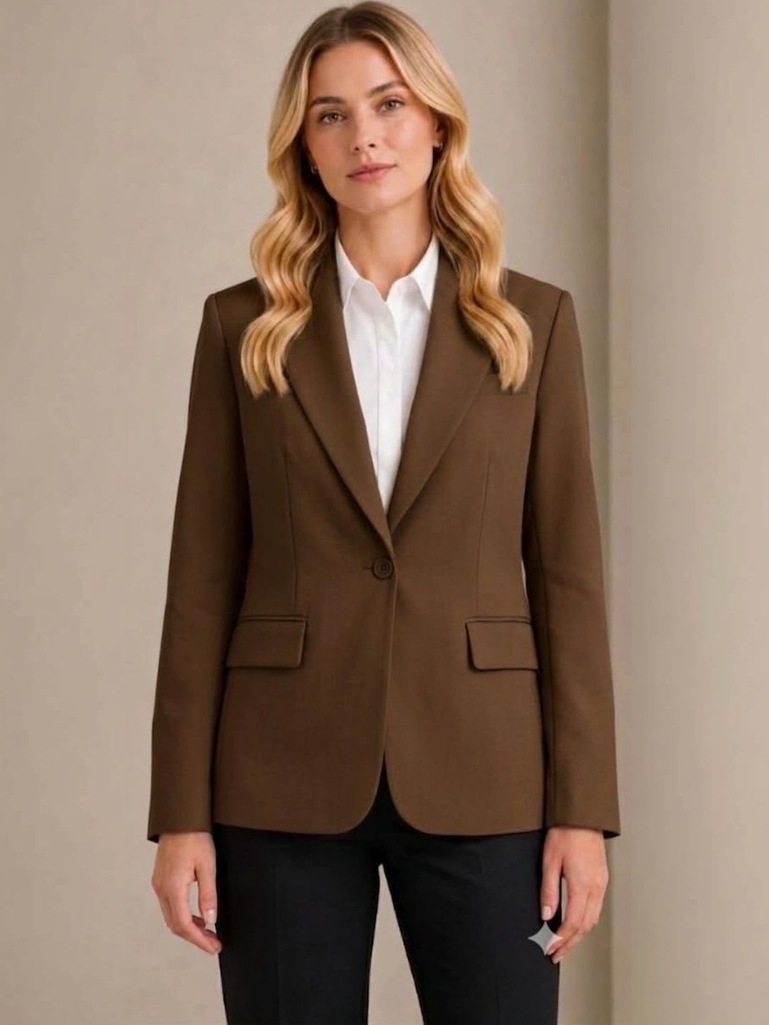 AAROMINFINITY Notched Lapel Single-Breasted Blazers - default view