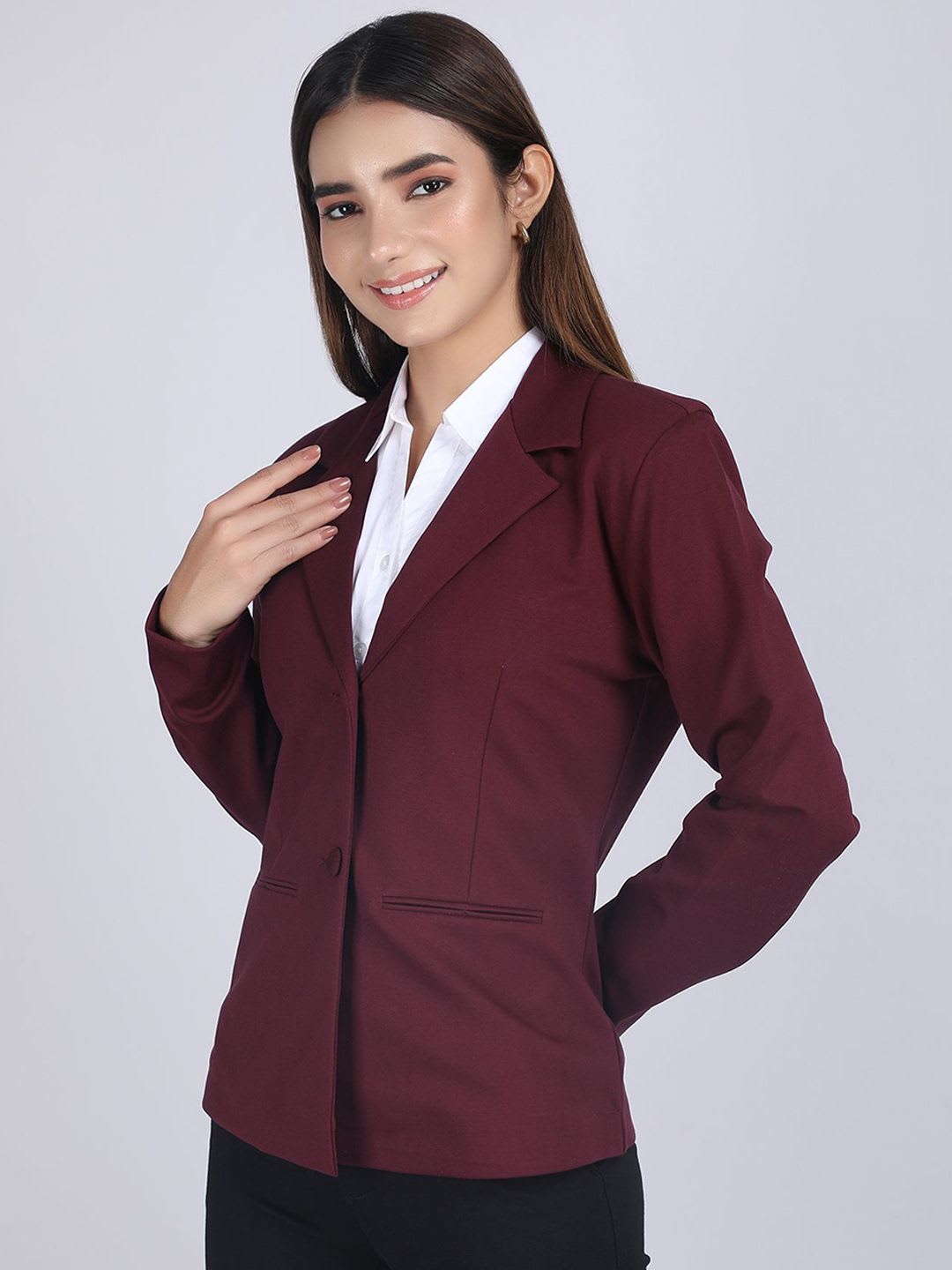 Blue Ronin Stylish Single Breasted Formal Blazer - right view