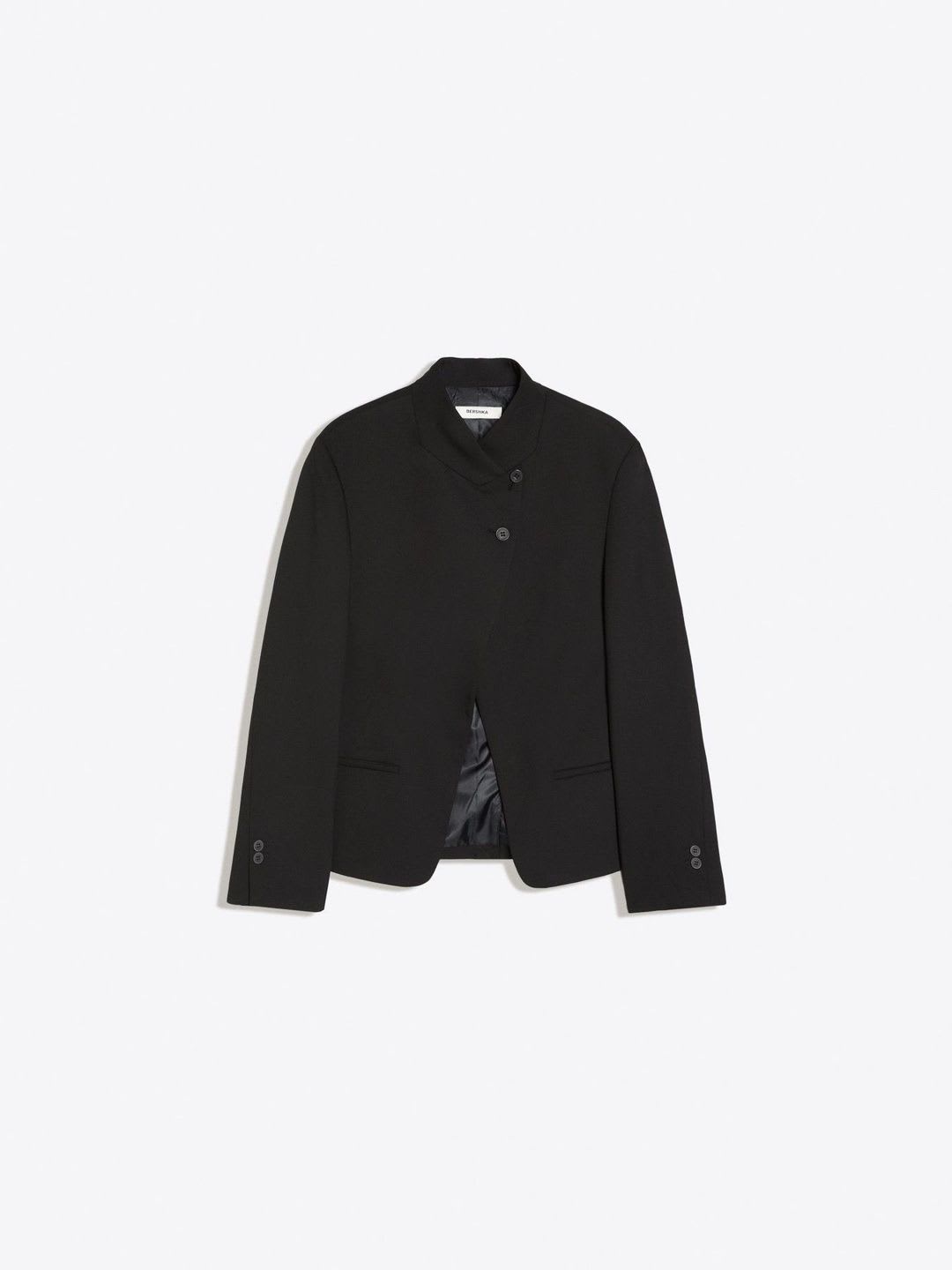 Bershka Mandarin Collar Single-Breasted Blazers - left view