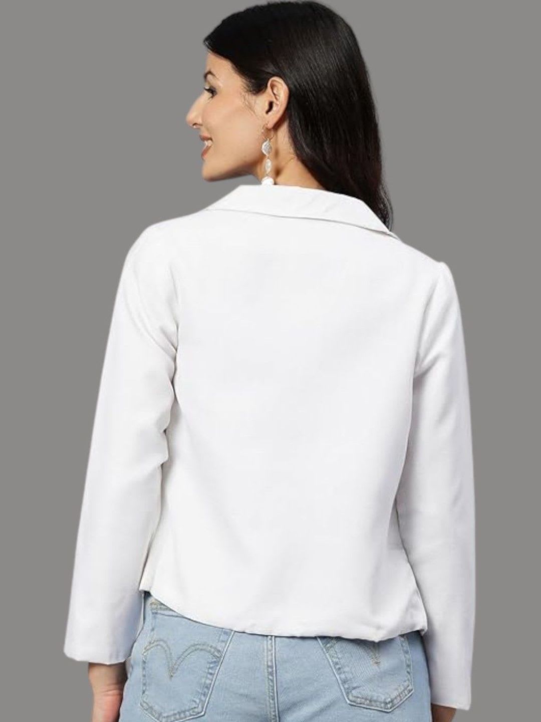 R.Code by The Roadster Life Co. Cotton Open-Front Single Breasted Blazer - right view