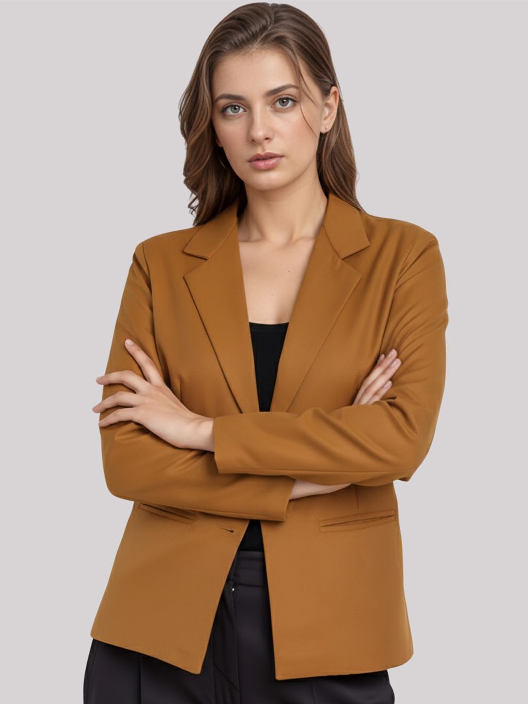 Moda Rapido Notched Lapel Single-Breasted Formal Blazer - default view