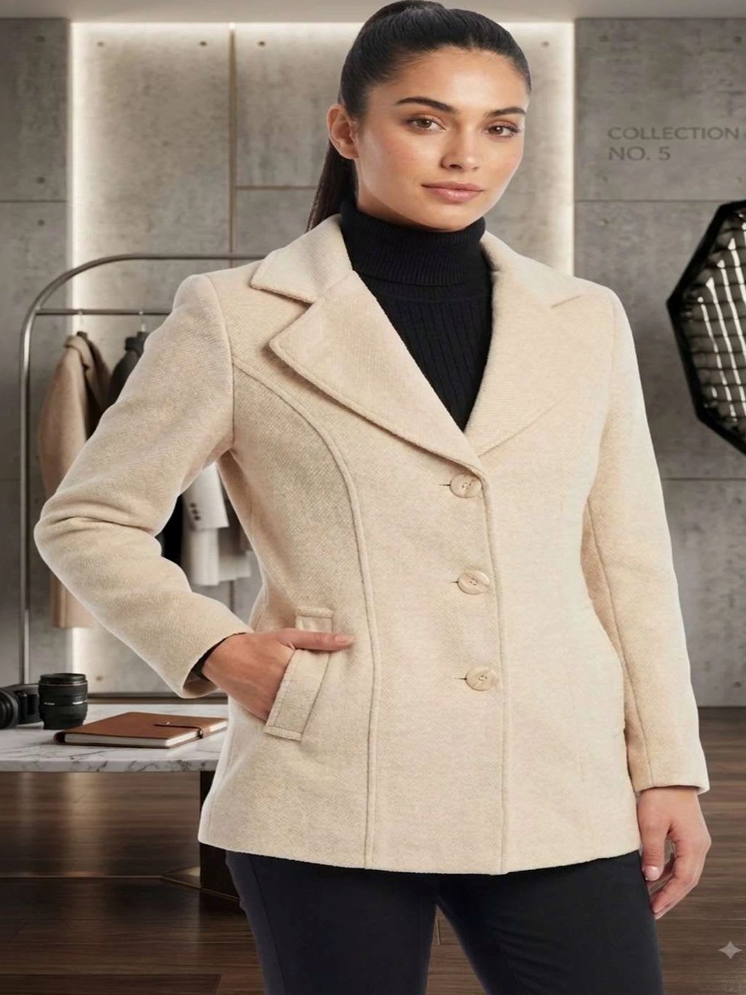 LuvyDuvy Notched Lapel Single-Breasted Tailored Fit Blazers - default view