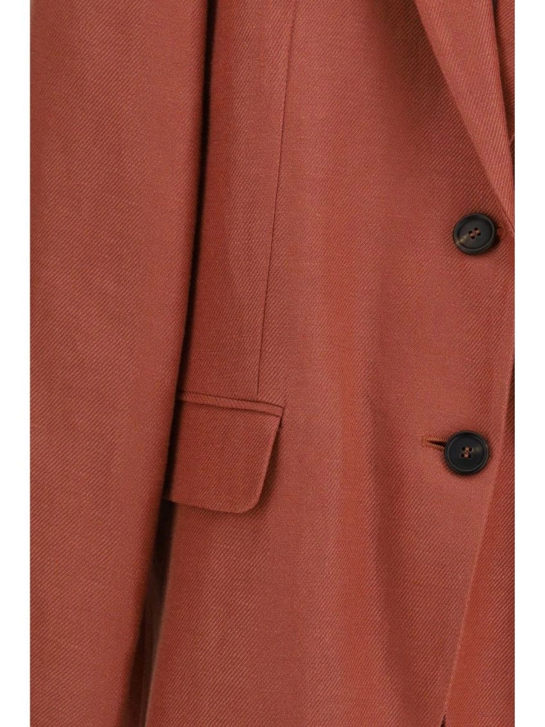 Brunello Cucinelli Red Textured Peaked Lapel Blazer - back view