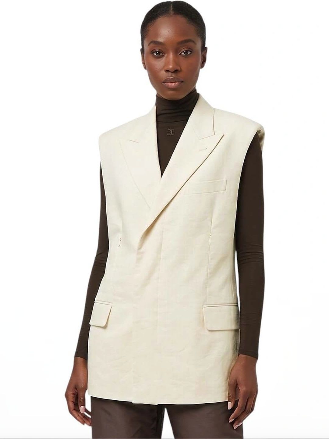 Helmut Lang Notched Lapel Single-Breasted Oversized Formal Blazers - default view