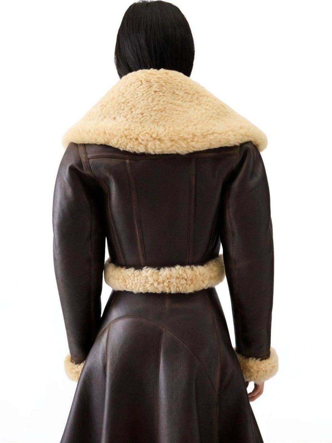 Jacquemus Dark Brown Cropped Jacket - back view