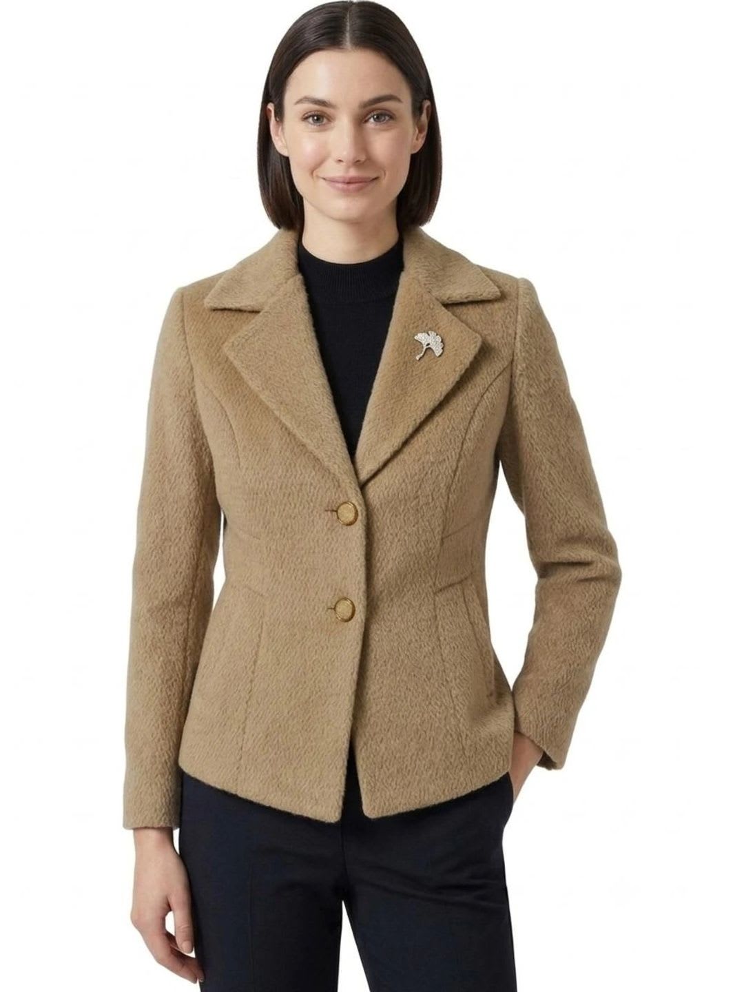 LuvyDuvy Notched Lapel Single-Breasted Casual Blazers - back view