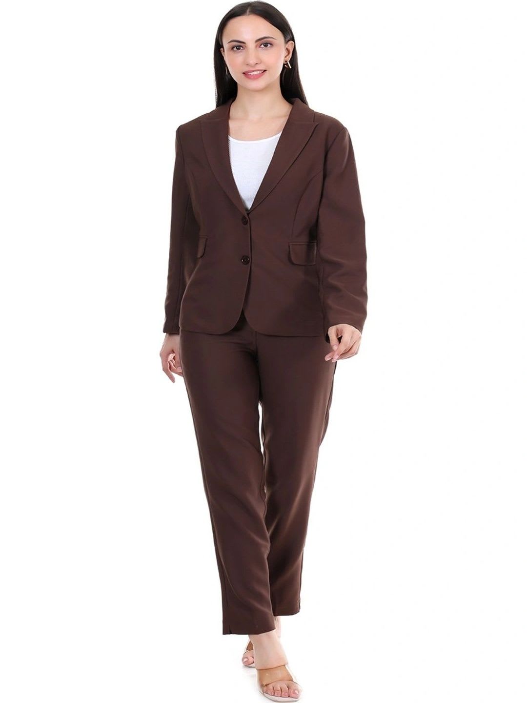 FuchsiaBless Notched Lapel Single-Breasted Blazers - right view