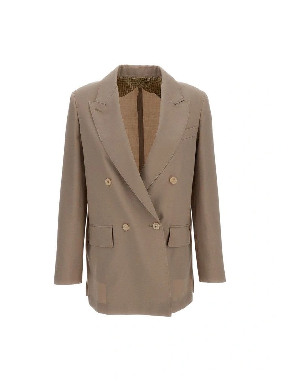 Max Mara Notched Lapel Double-Breasted Tailored Fit Formal Blazers - default view