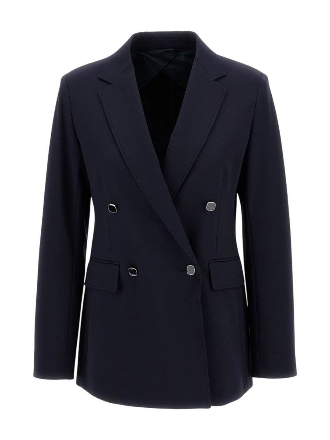 Max Mara Notched Lapel Double-Breasted Tailored Fit Formal Blazers - default view