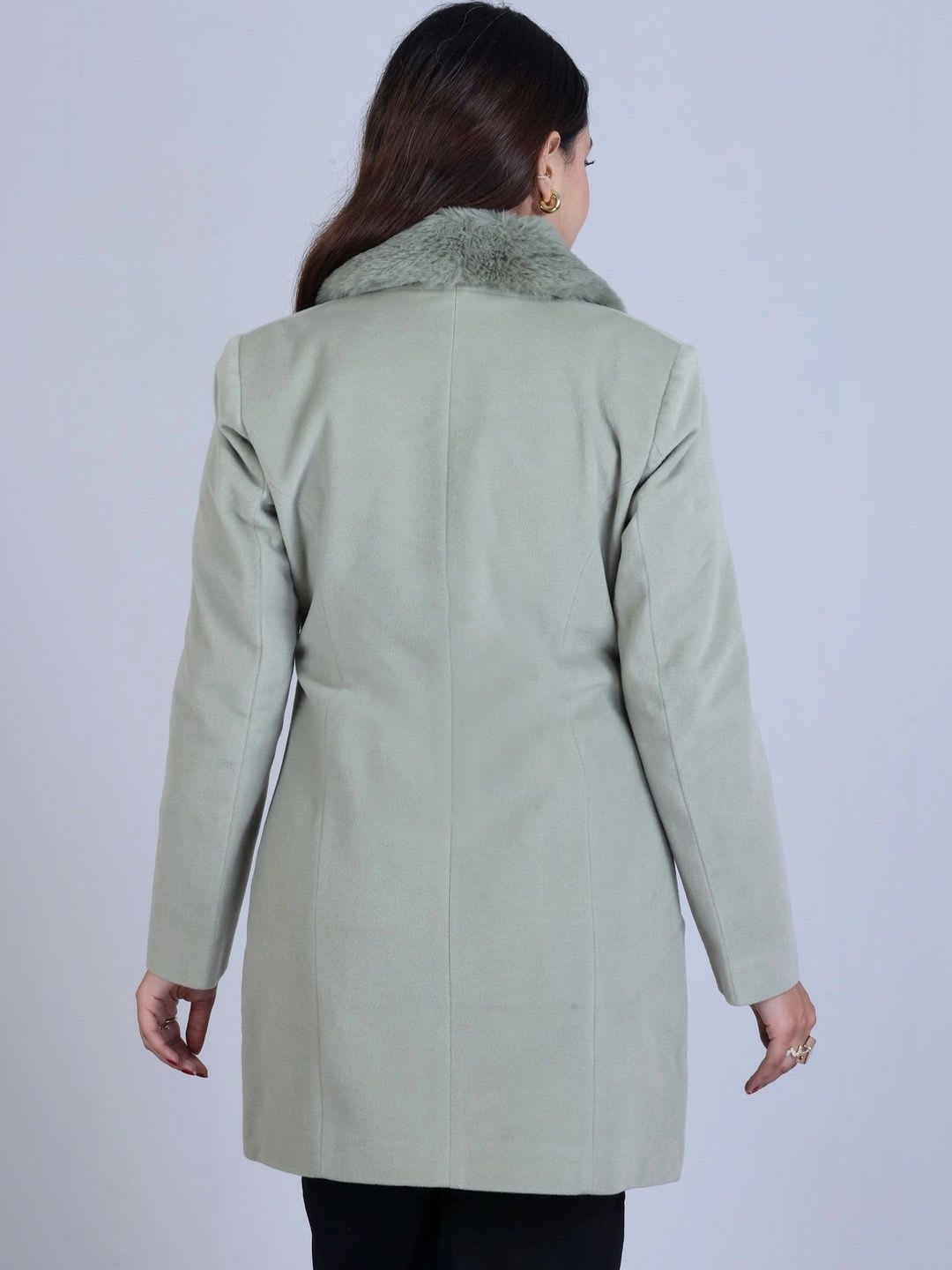WARMLAY Women Notched Lapel Single Breasted Blazer - right view