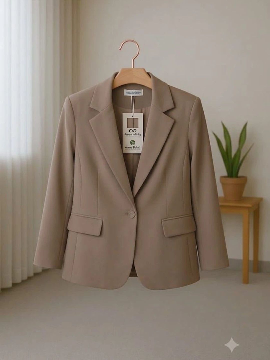 AAROMINFINITY Notched Lapel Single-Breasted Casual Blazers - left view