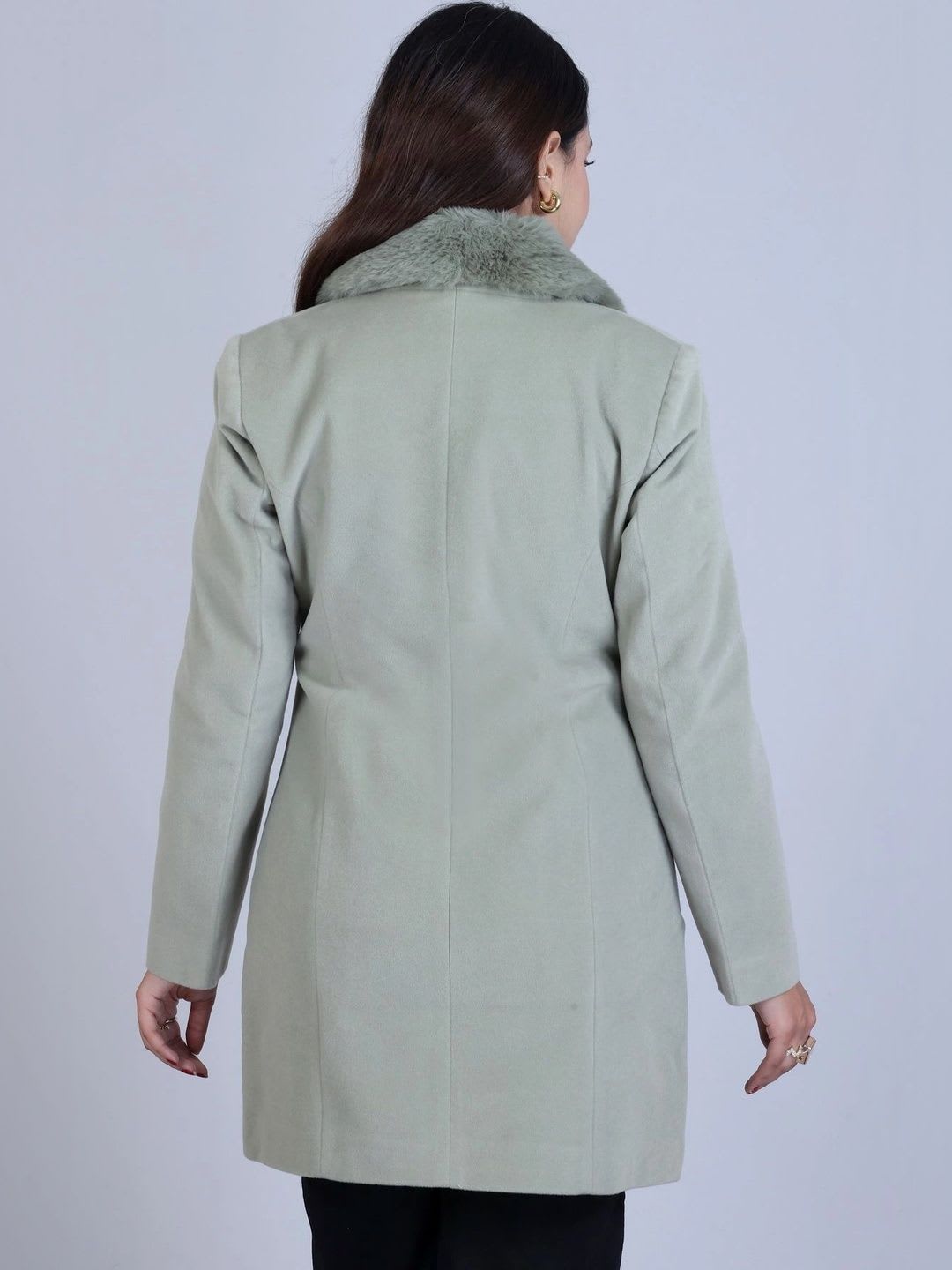 WARMLAY Women Notched Lapel Single Breasted Blazer - right view