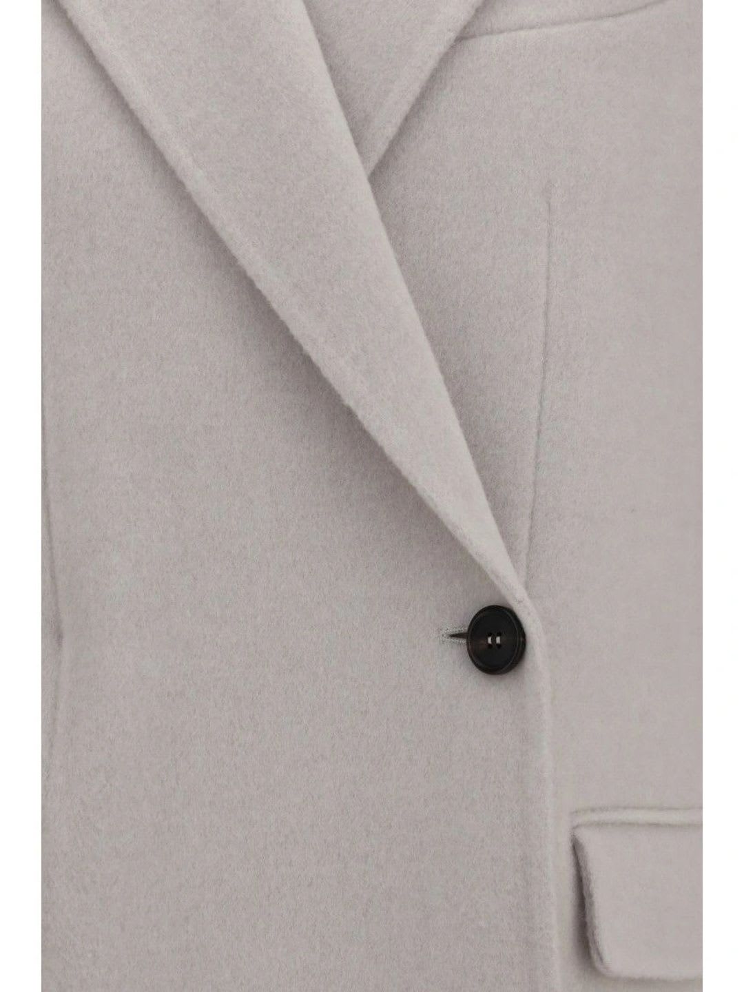 Brunello Cucinelli Grey Notched Lapel Blazer - back view