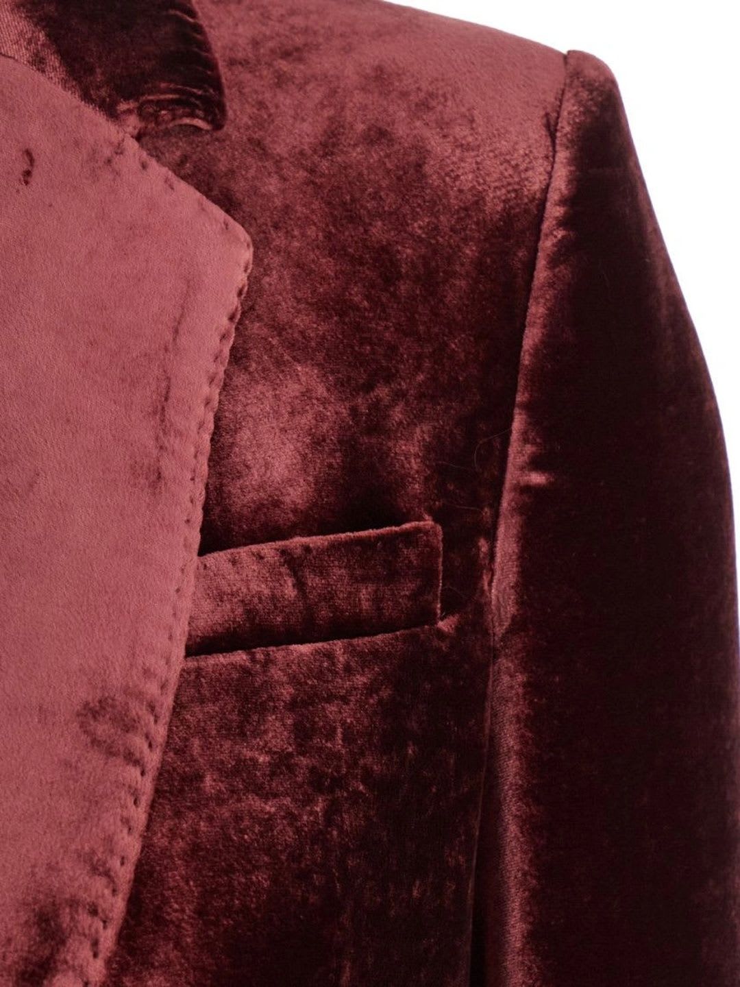 Etro Maroon Single Breasted Blazer - back view