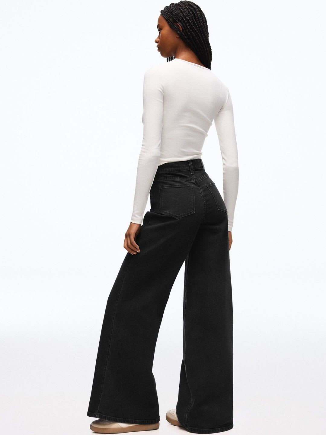 Bershka High-Waist Wide-Leg Jeans - left view