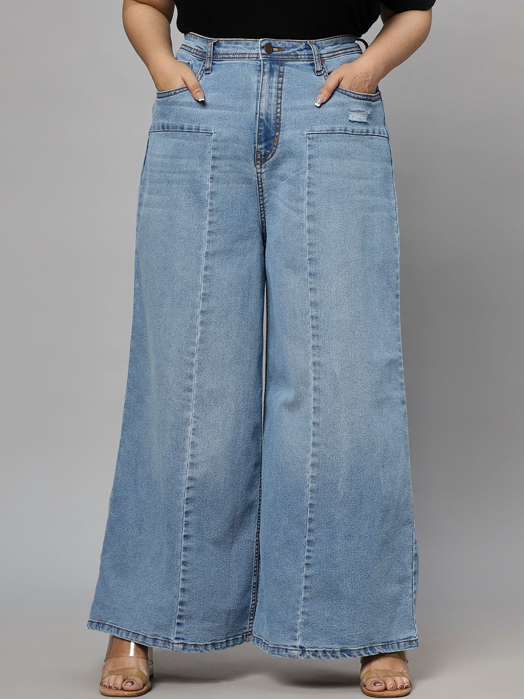 Turning Blue Women Plus Size Extra Wide Jeans - default view