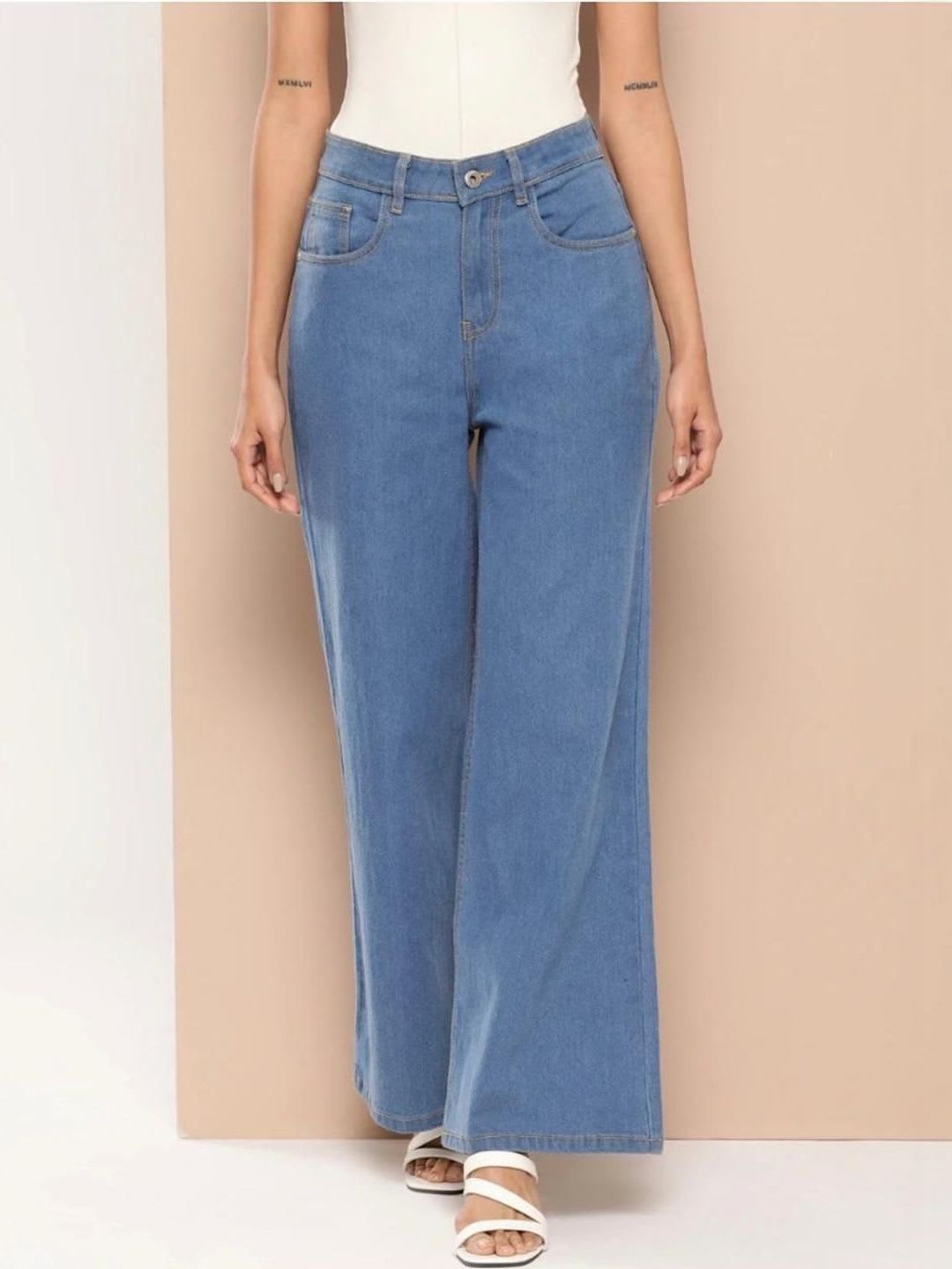 zayla Women Comfort Wide Leg High-Rise Stretchable Jeans - default view