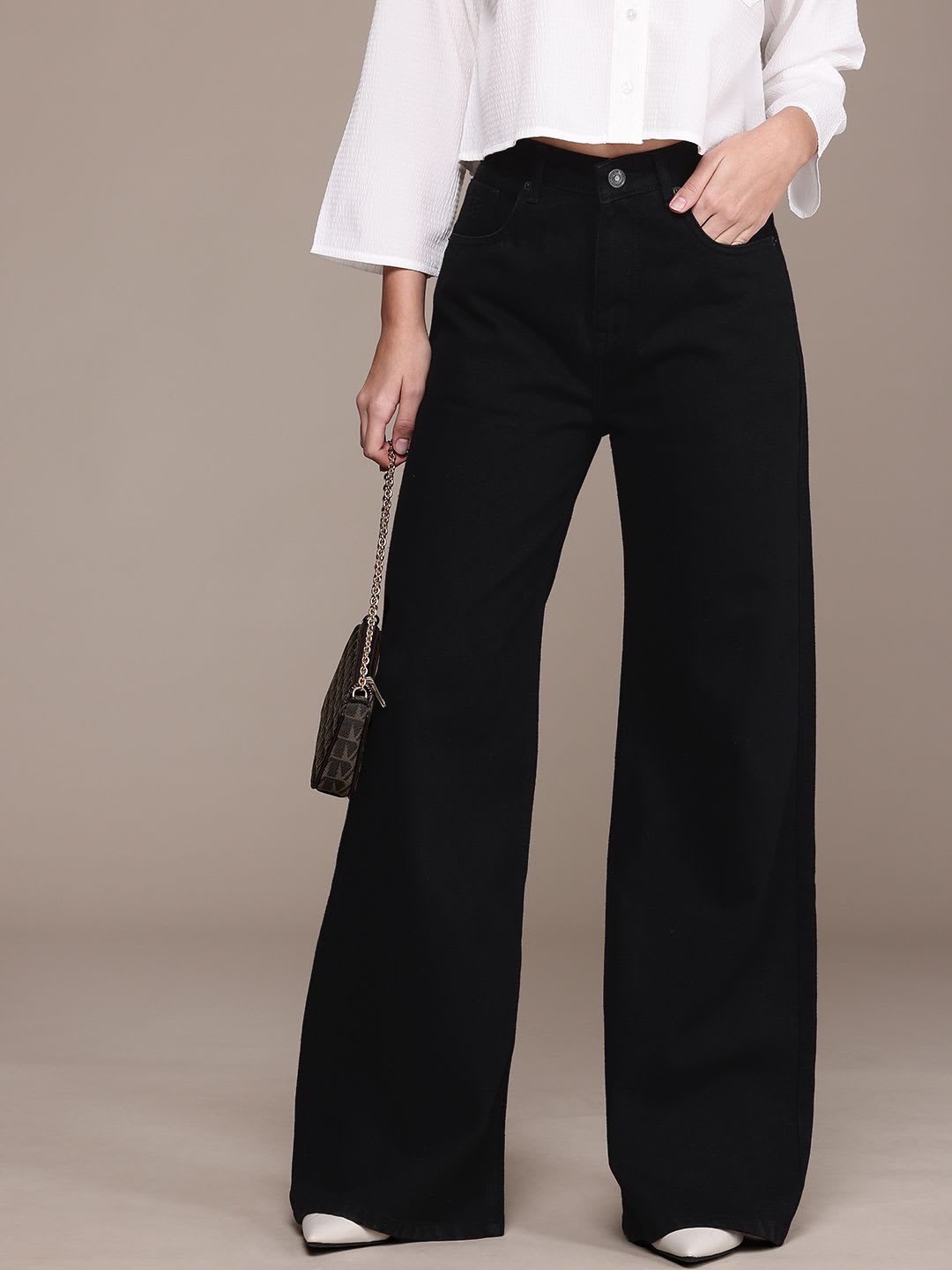 French Connection Smart Relaxed Fit Pure Cotton Jeans - default view