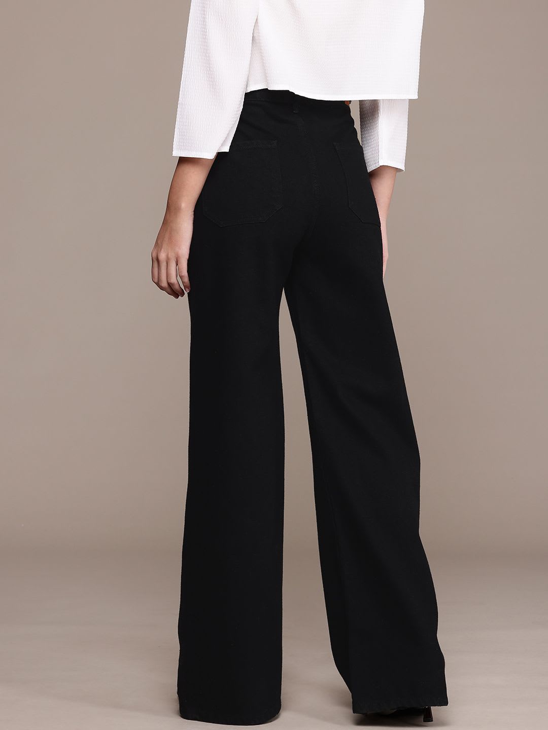 French Connection Smart Relaxed Fit Pure Cotton Jeans - back view