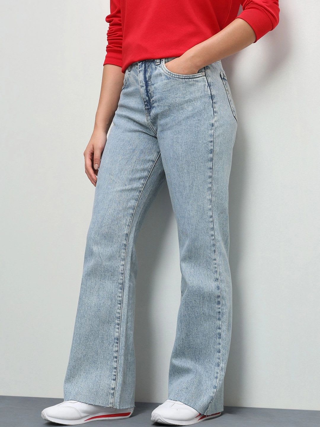 U.S. Polo Assn. Women Women Regular Fit High-Rise Light Fade Stretchable Jeans - default view