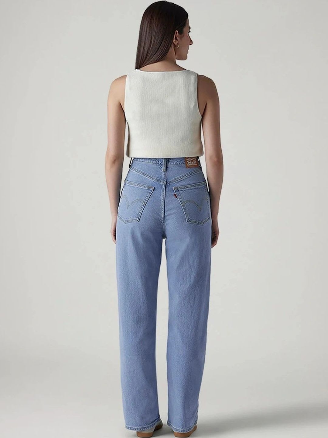Levis Women Classic Relaxed Fit High-Rise Stretchable Jeans - back view