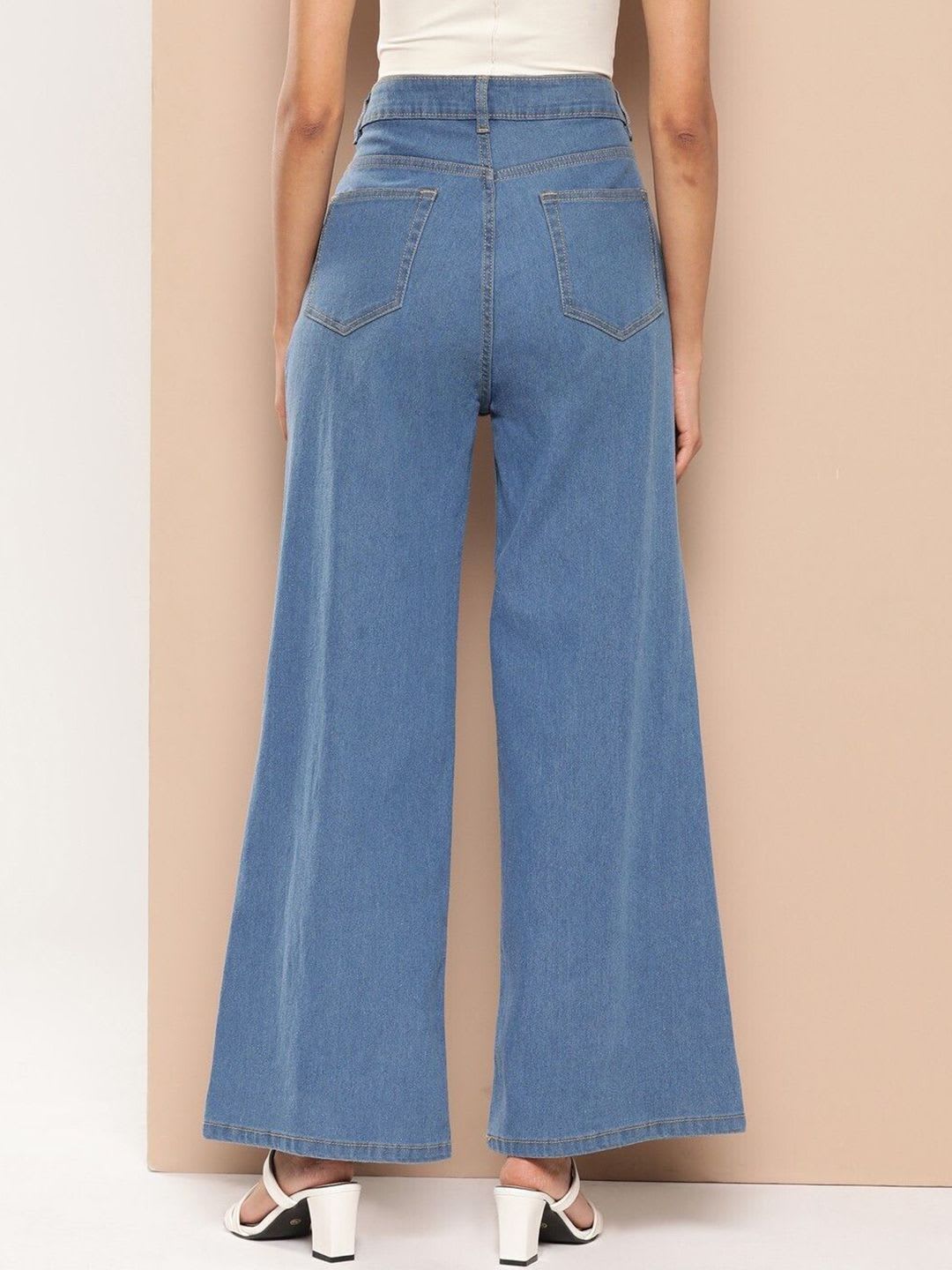 Aadvi Fashion Women Jean Straight Fit High-Rise Stretchable Jeans - back view