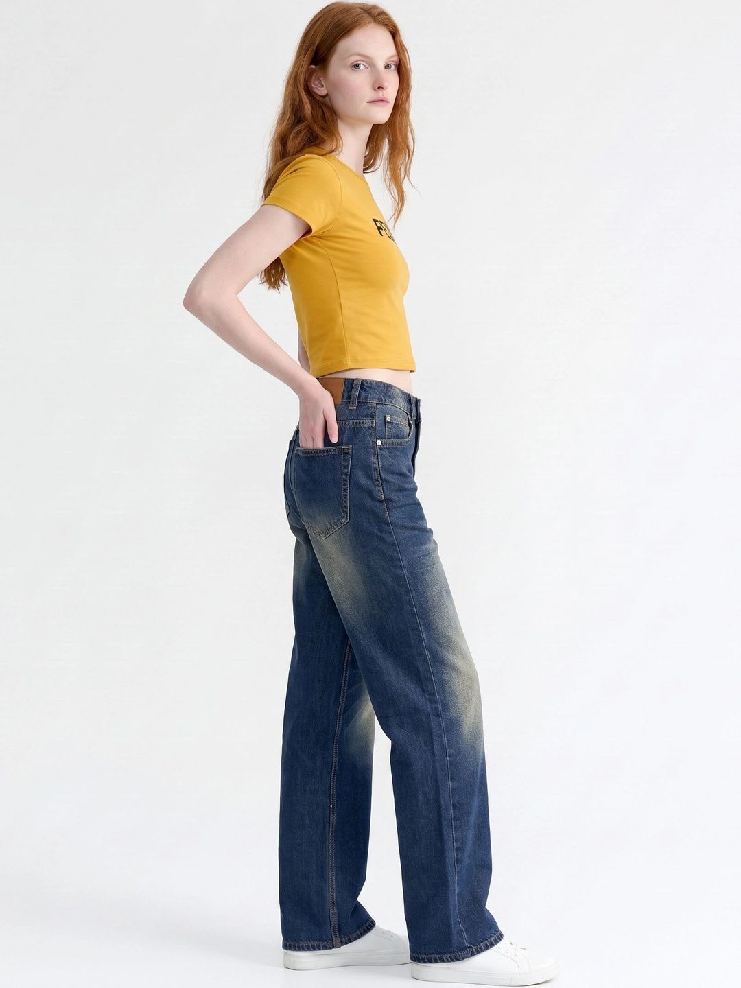 Felrio Women Mid-Rise Jeans - back view