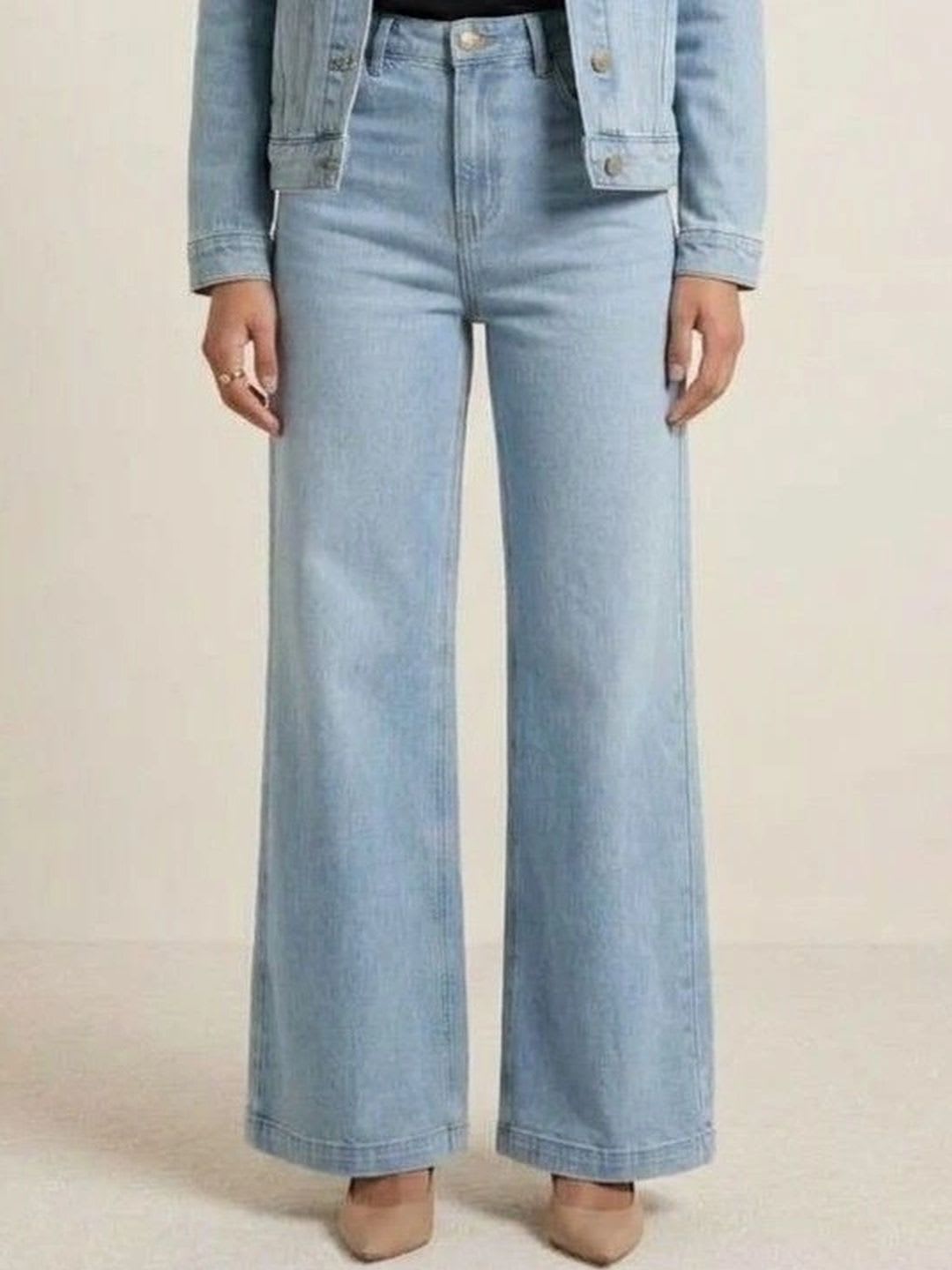 Encrypt Women Flared High-Rise Stretchable Jeans - default view
