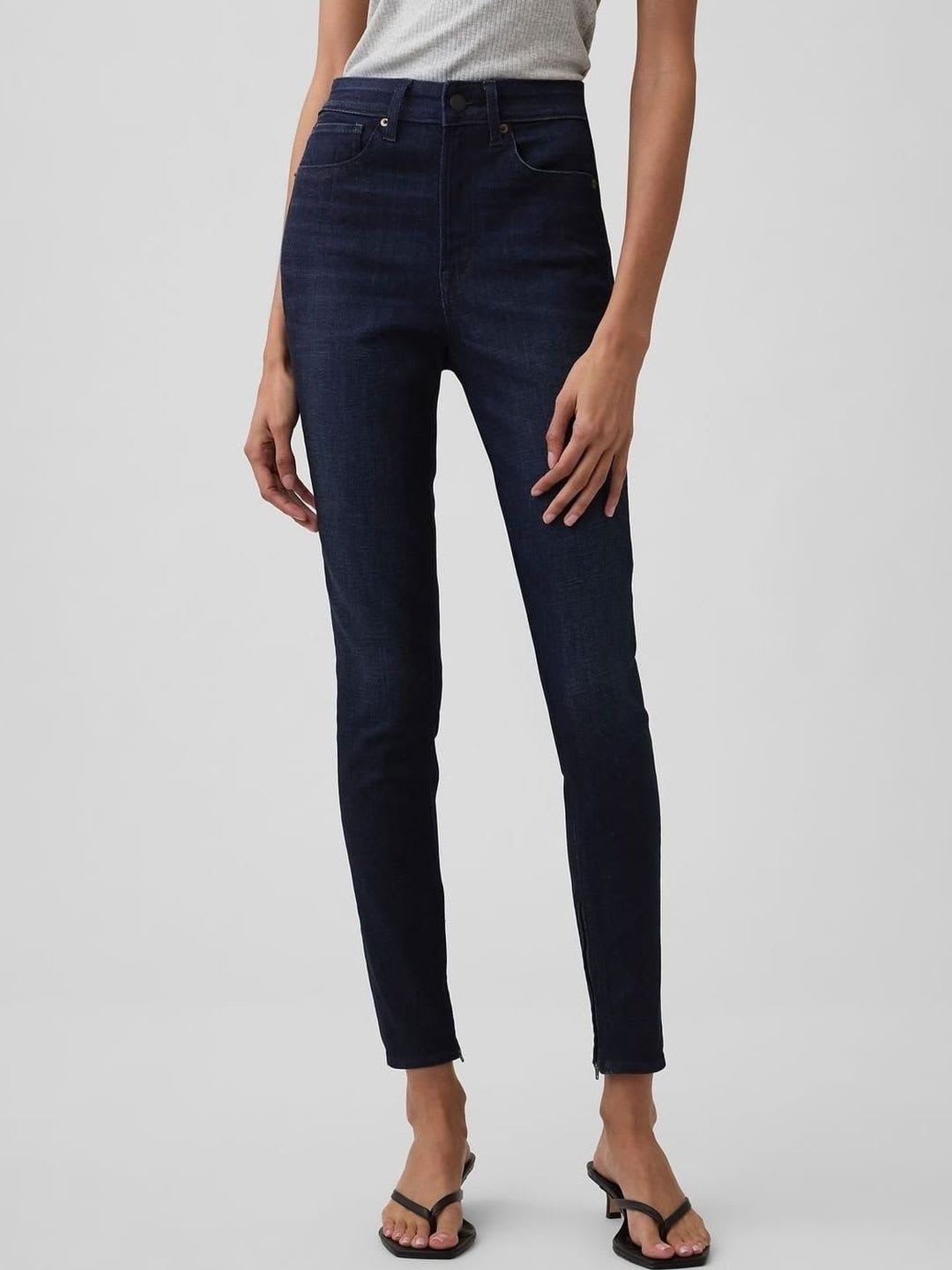 GAP Women Skinny Fit High-Rise Light Fade Jeans - default view