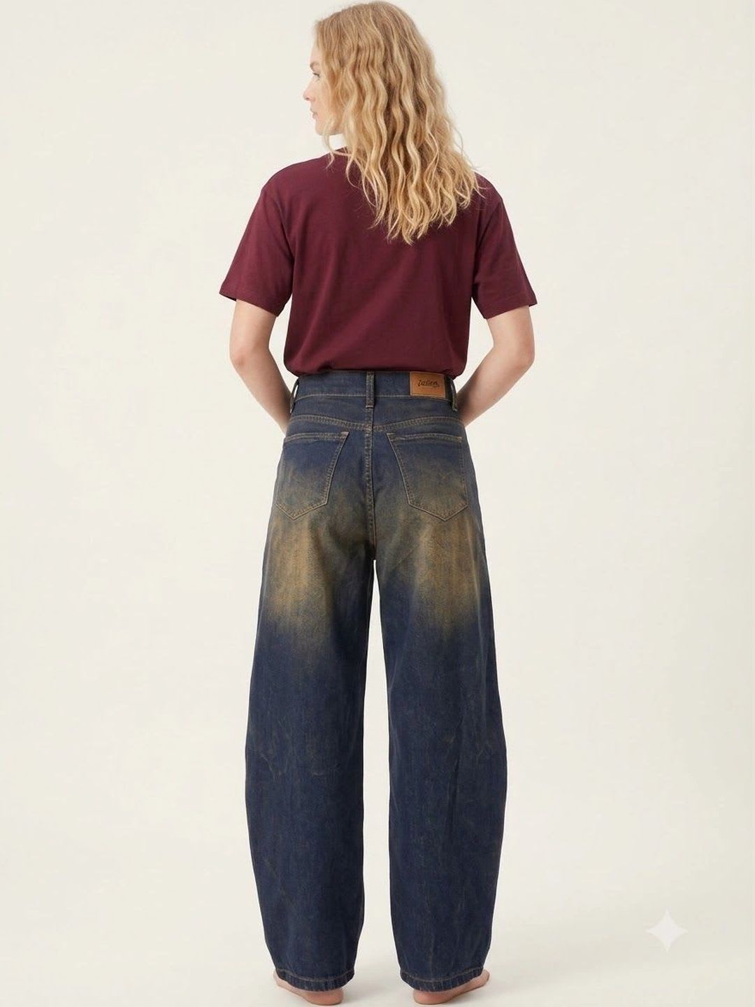 STRV Women High-Rise Heavy Fade Stretchable Jeans - back view