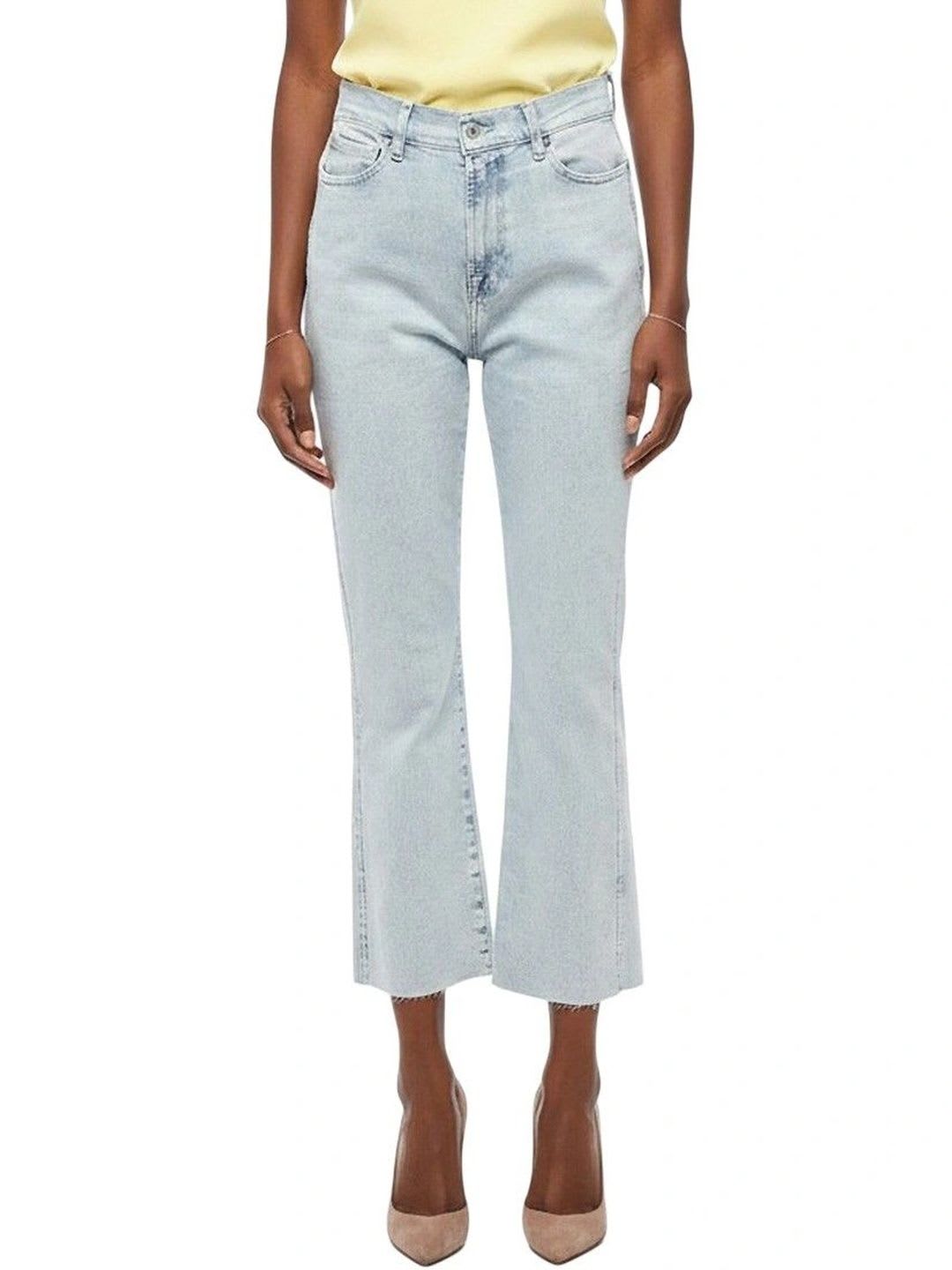 7 For All Mankind Women Straight Fit High-Rise Jeans - default view