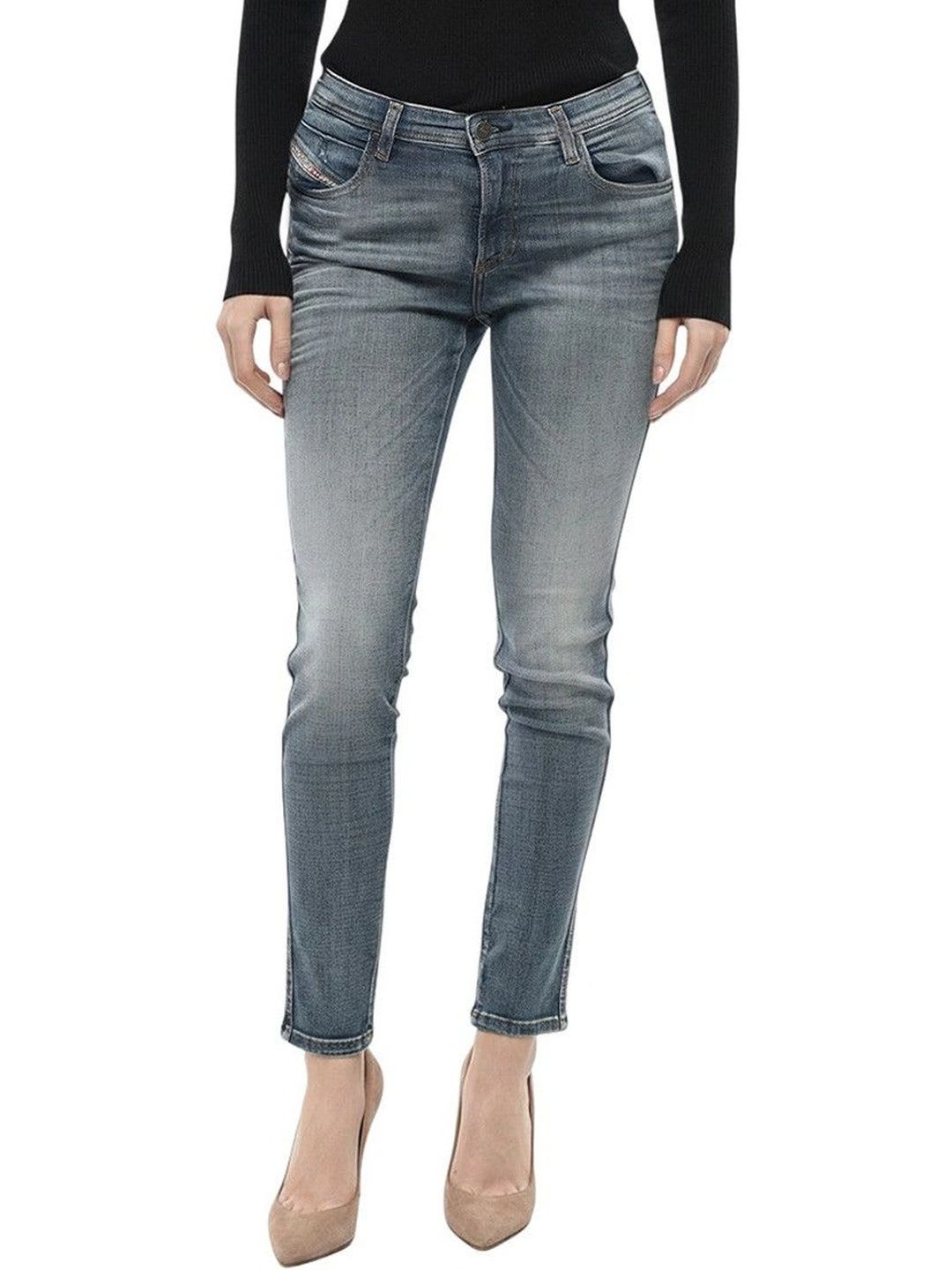 DIESEL Women Skinny Fit Mid-Rise Jeans - default view