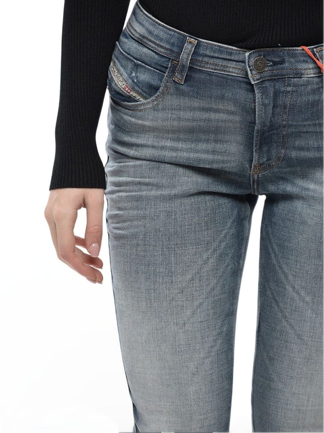 DIESEL Women Skinny Fit Mid-Rise Jeans - back view
