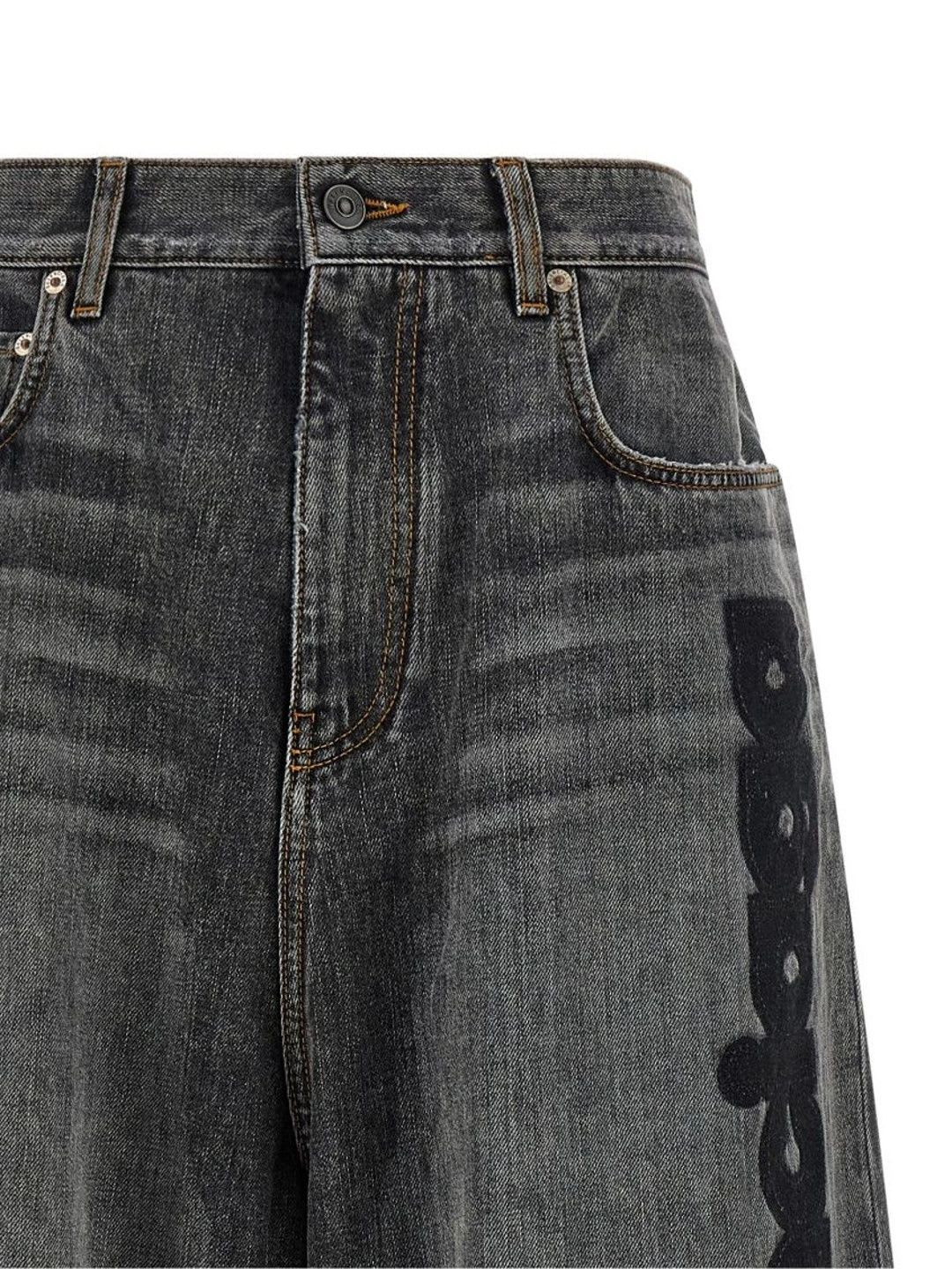 Balenciaga Women Low-Rise Printed Jeans - left view