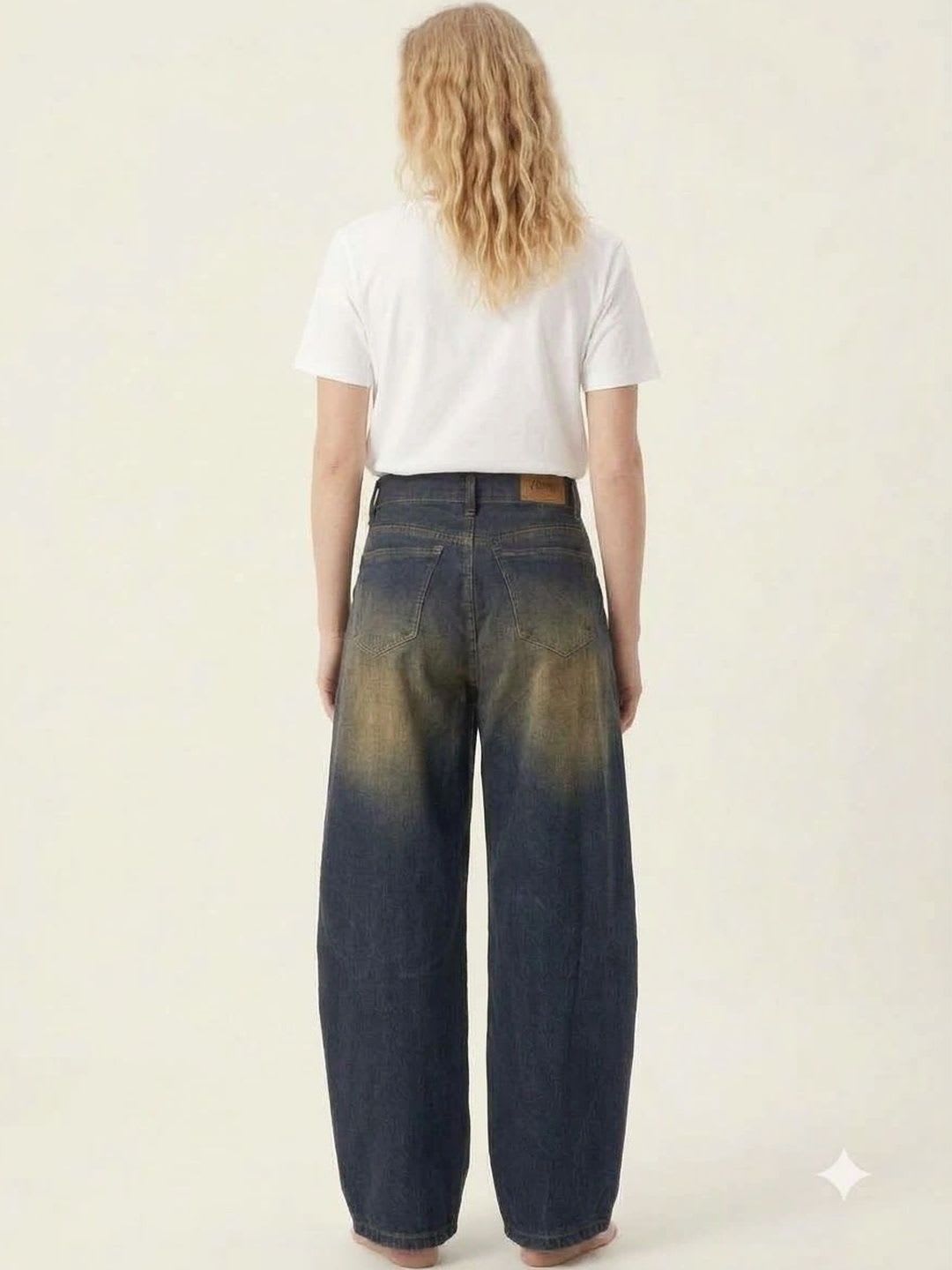 Encrypt Women High-Rise Heavy Fade Stretchable Jeans - back view