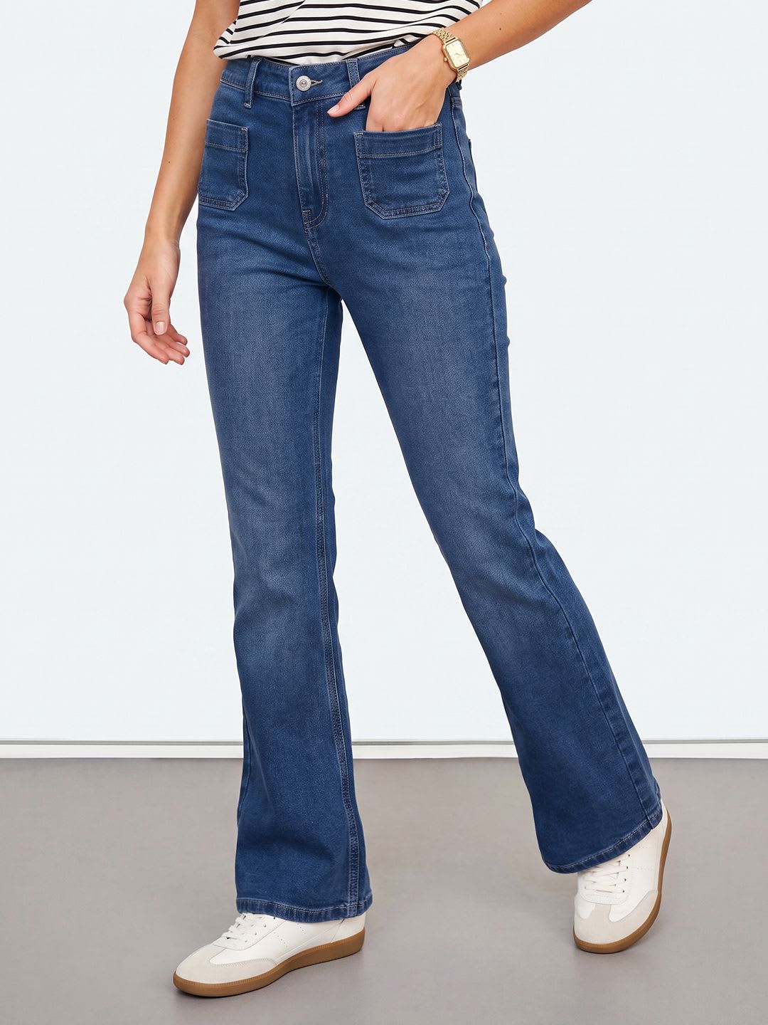 Nautica Women Bootcut Light Fade Jeans - default view
