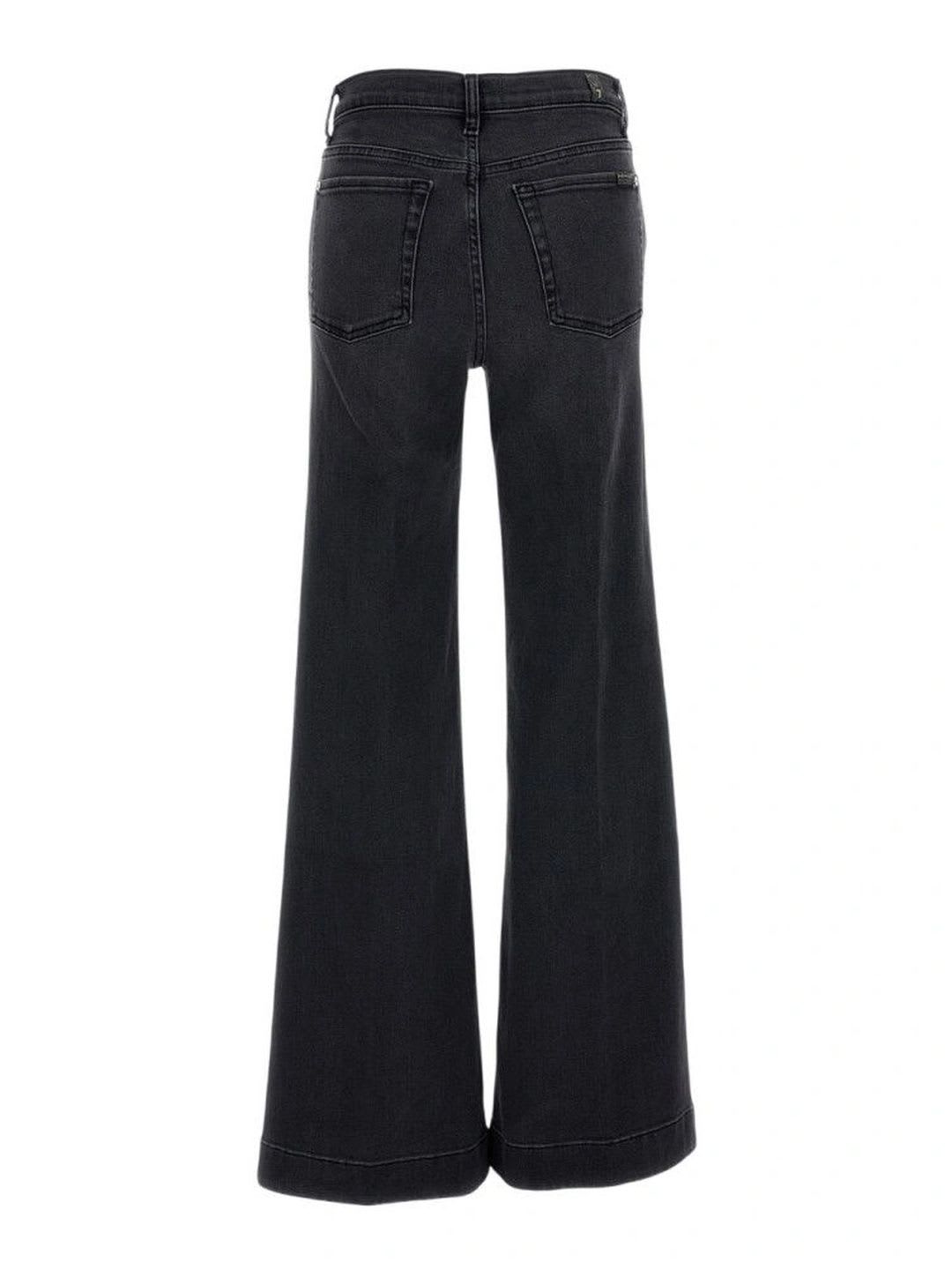7 For All Mankind Black Flared High Rise Jeans - default view