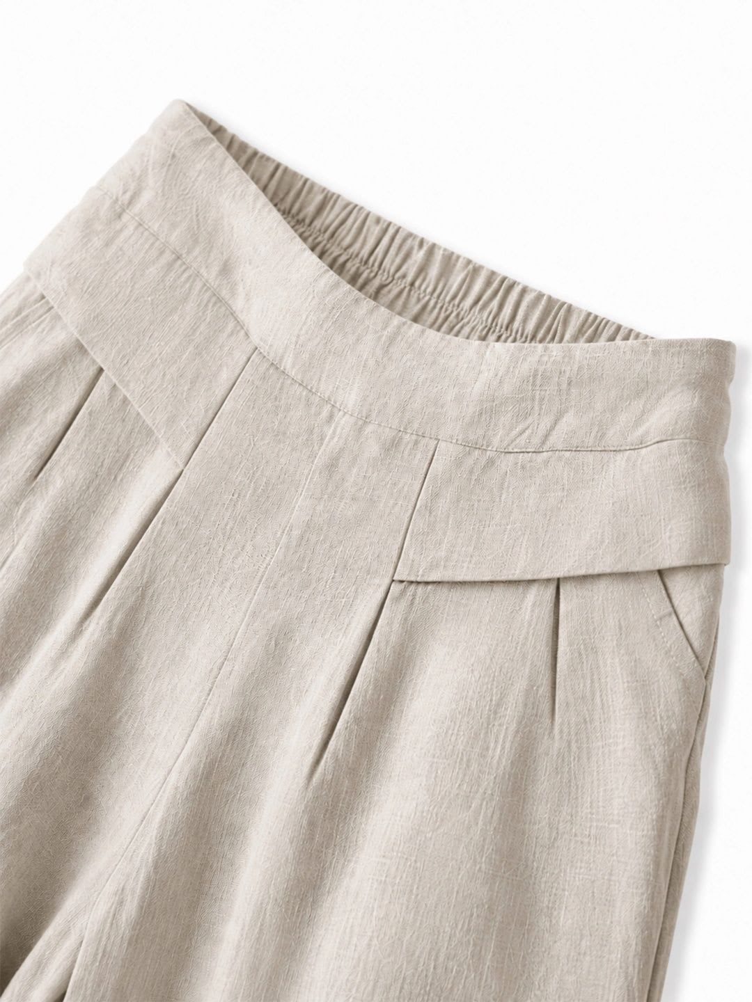 Chemistry Women Relaxed Fit Casual Linen Trousers - right view